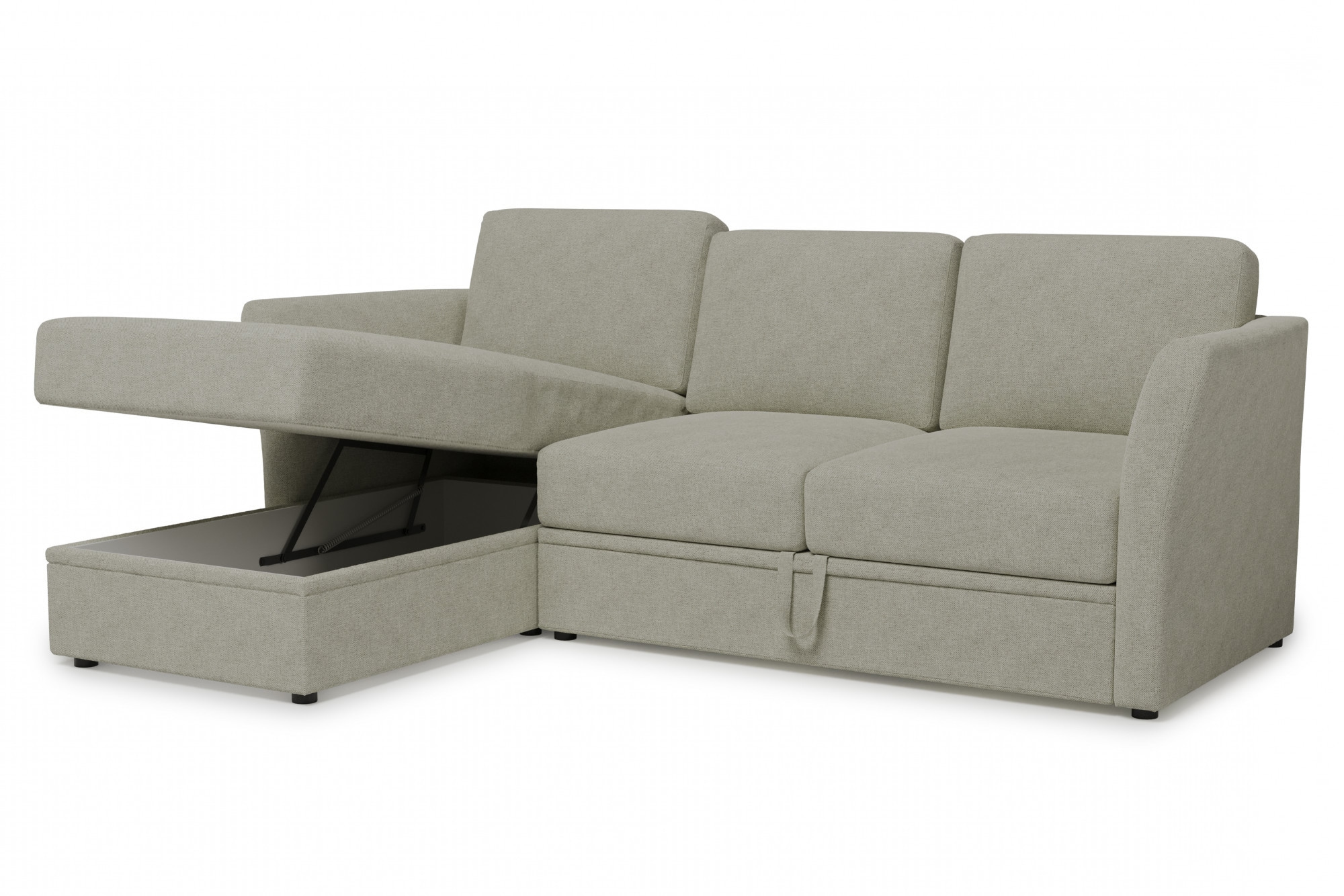 Home affaire Ecksofa »Lavars, L-Form, Schlafsofa«, mit Bettfunktion und Stauraum, in zwei verschiedenen Bezugsqualitäten
