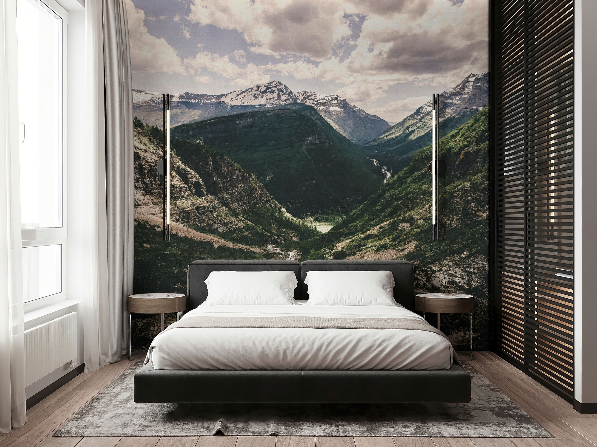 living walls Fototapete »Walls by Patel 5 Fototapete Bergpanorama« naturalistisch glatt Bergpanorama auf 200 g/m² Premium-Vlies