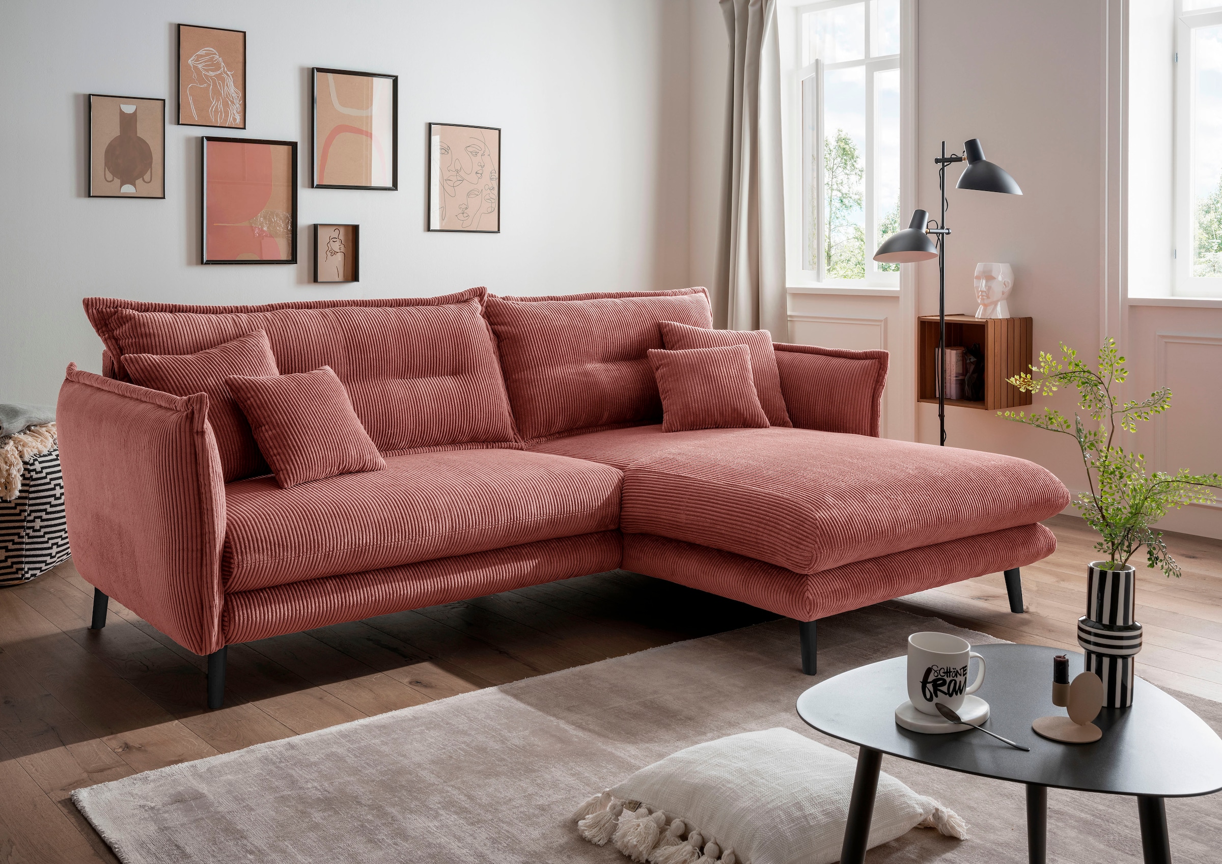 INOSIGN Ecksofa "Lazio", in verschiedenen Bezugsqualitäten und Farben liefe günstig online kaufen