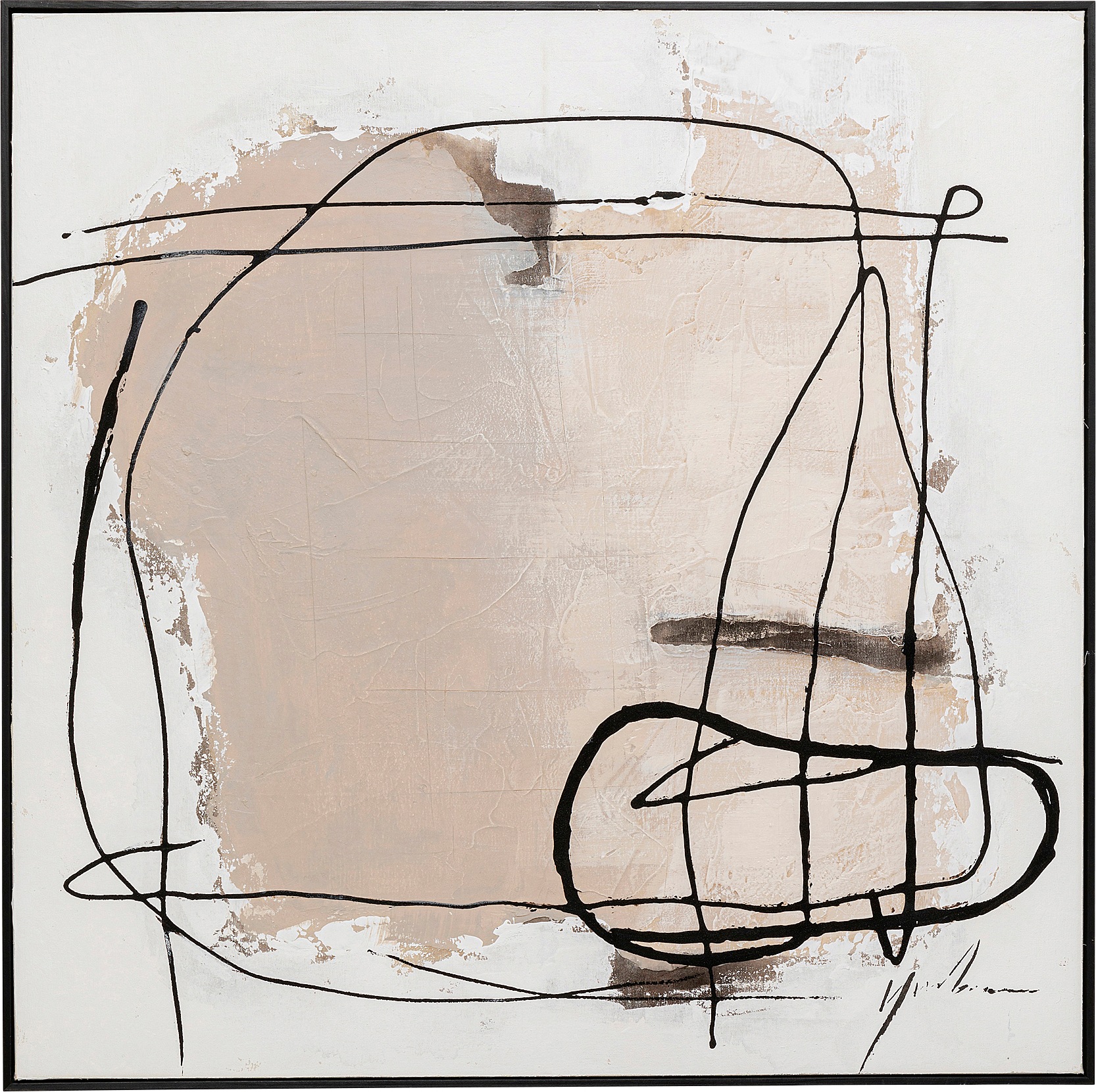 Kare Design Bild mit Rahmen "Gerahmtes Bild Dust Blau" günstig online kaufen