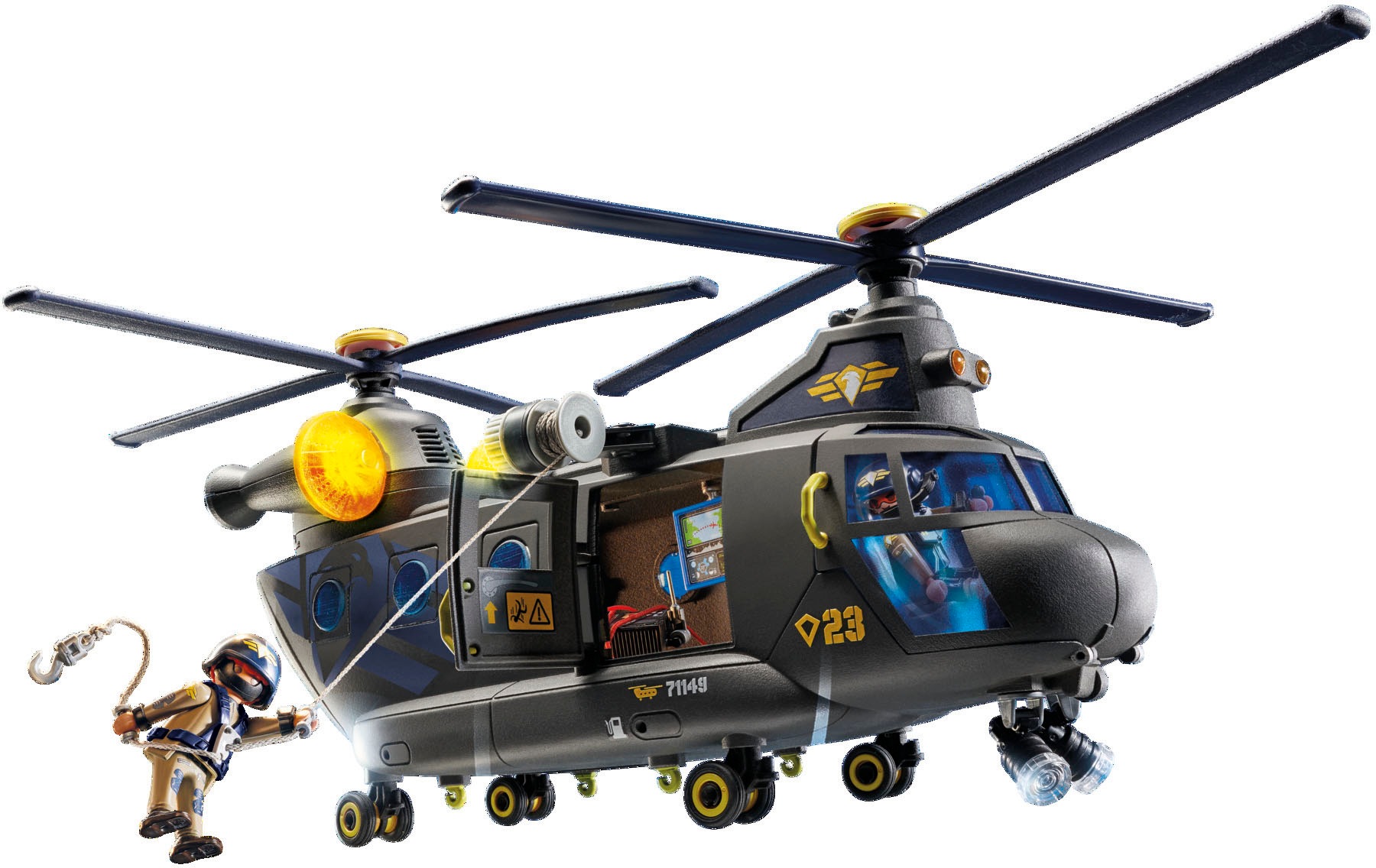 Playmobil® Konstruktions-Spielset »SWAT-Rettungshelikopter (71149), City Action«, (117 St.), Made in Europe; mit Licht und Sound