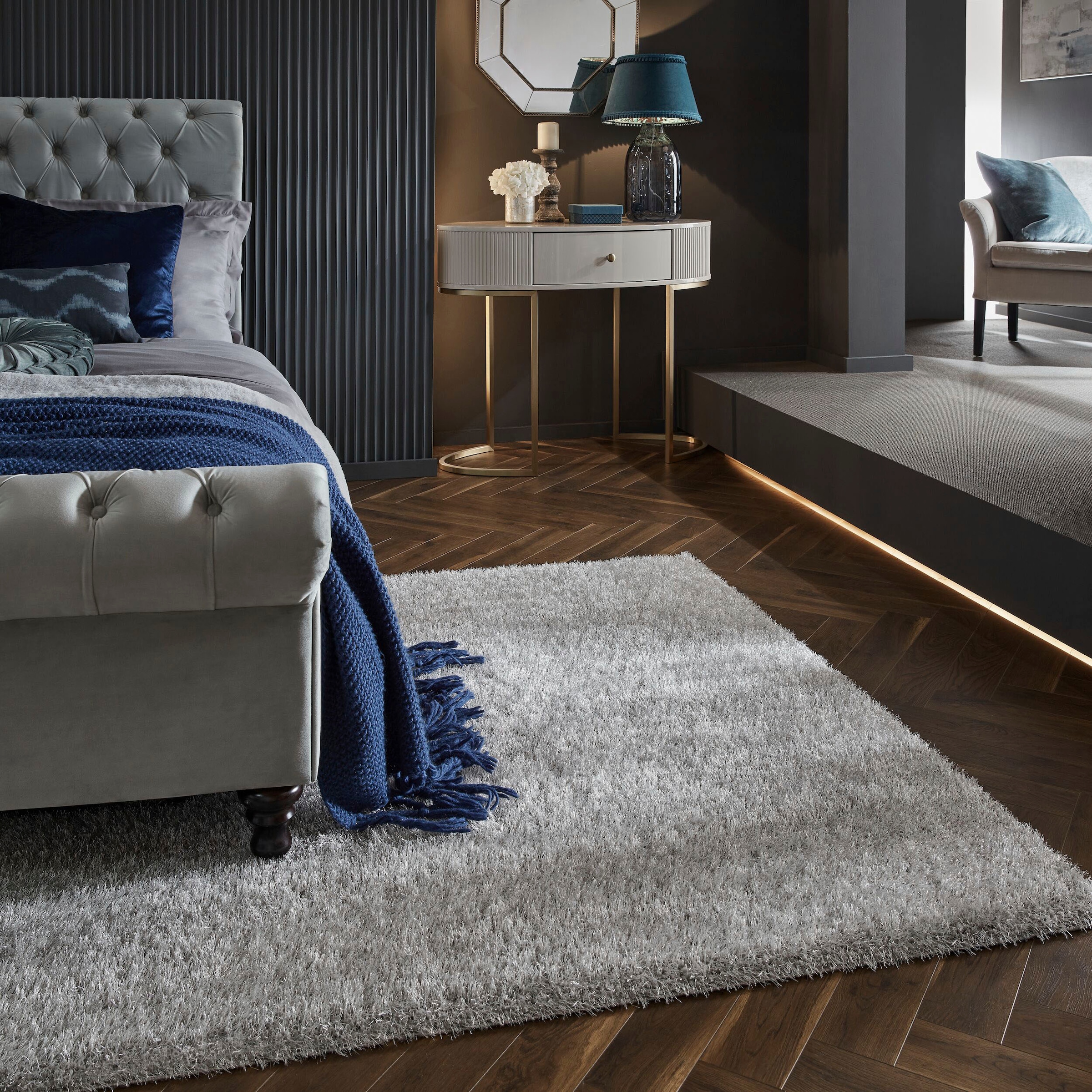 rechteckig RUGS BAUR | »Velvet«, FLAIR Hochflor-Teppich