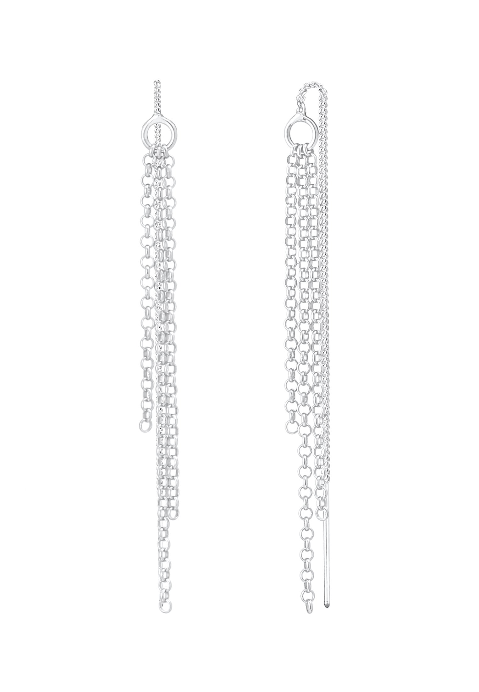 Elli Paar Ohrhänger »Durchzieher Ketten Style Elegant 925 Silber«