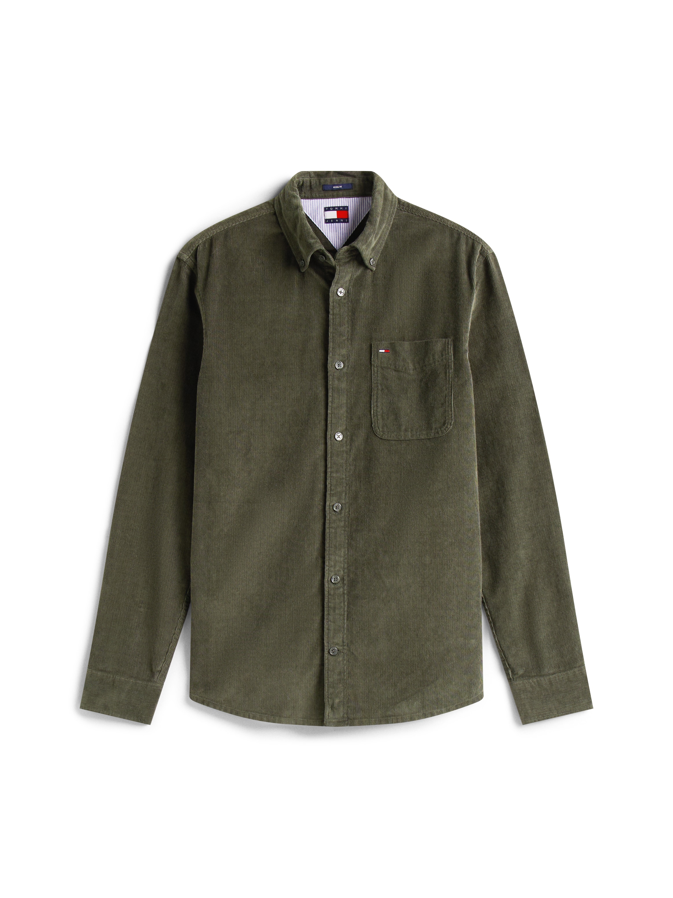 Tommy Jeans Langarmhemd »TJM BABY CORD SHIRT EXT«, Regular Fit, Button-down-Kragen