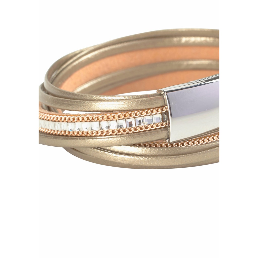 Firetti Wickelarmband »im Metallic Look«