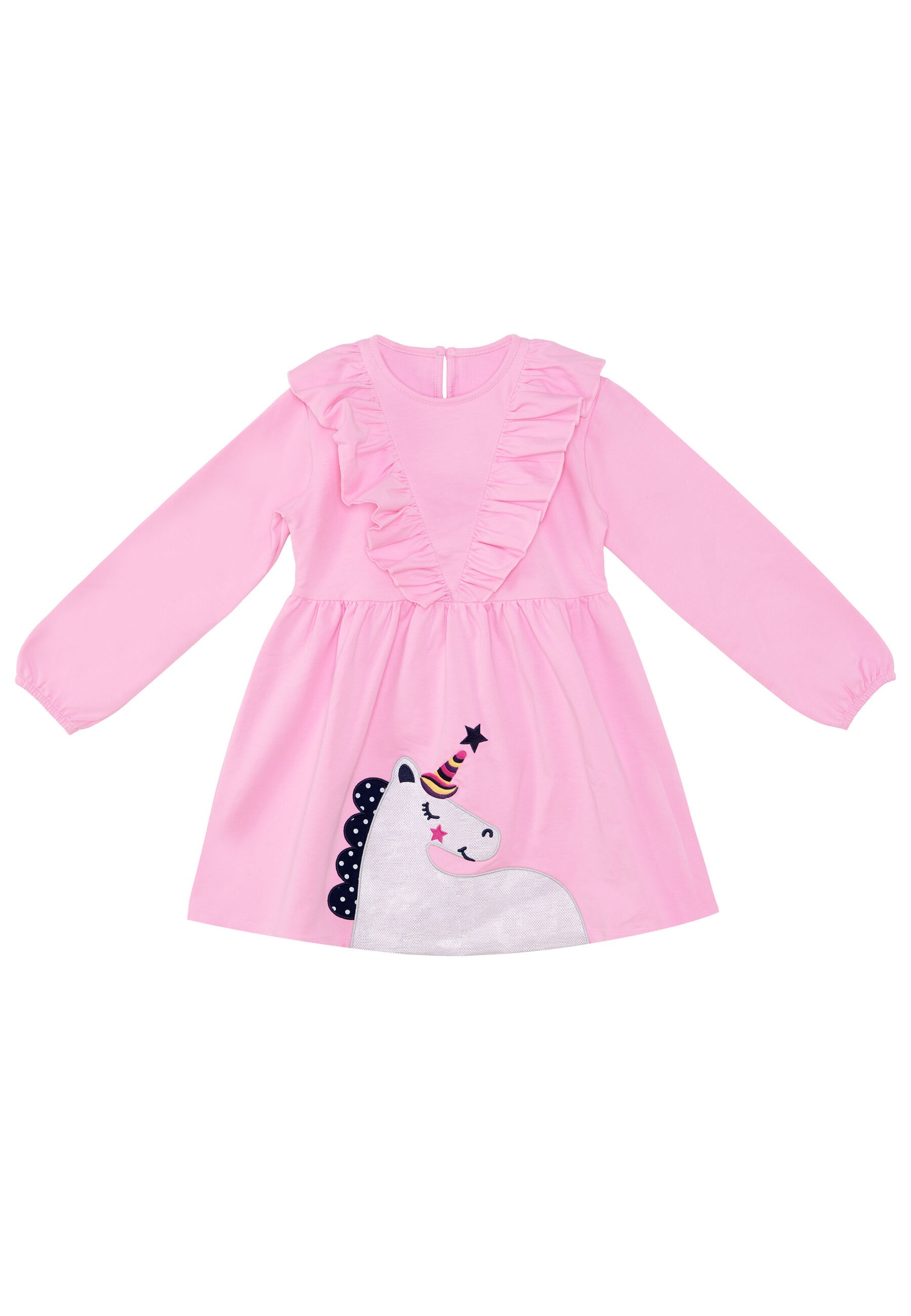 Denokids Shirtkleid »Glitter Unicorn«, mit Einhorn-Applikation in Glitzerstoff