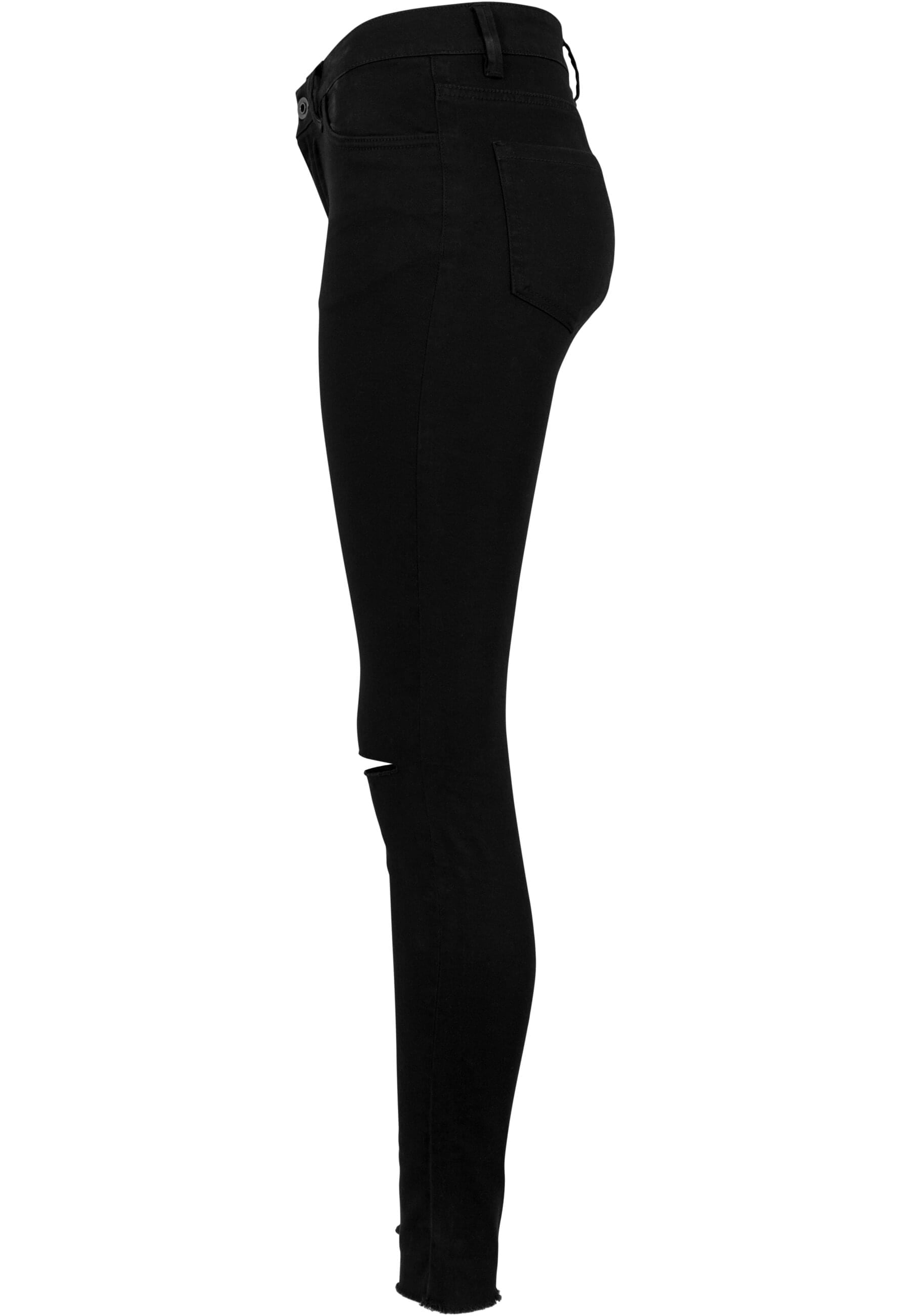 URBAN CLASSICS Stoffhose »Urban Classics Damen Ladies Cut Knee Pants«, (1 tlg.)