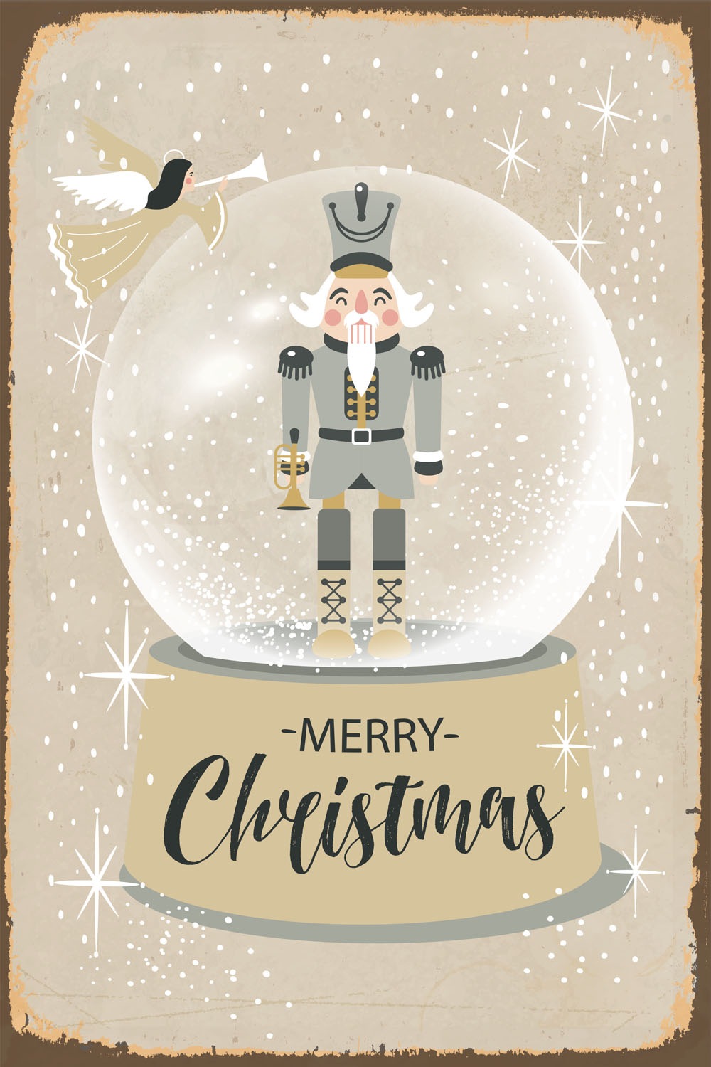queence Alu-Dibond-Druck "Schneekugel" 1 Stk. tlg. Merry Christmas, Nusskna günstig online kaufen