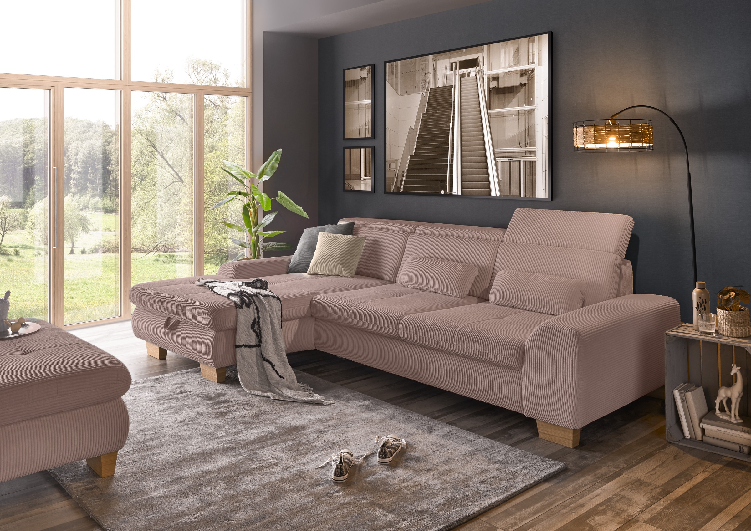 set one by Musterring Ecksofa "SO 3400 Sitzhöhe 47cm oder 49cm, Sitztiefe v günstig online kaufen