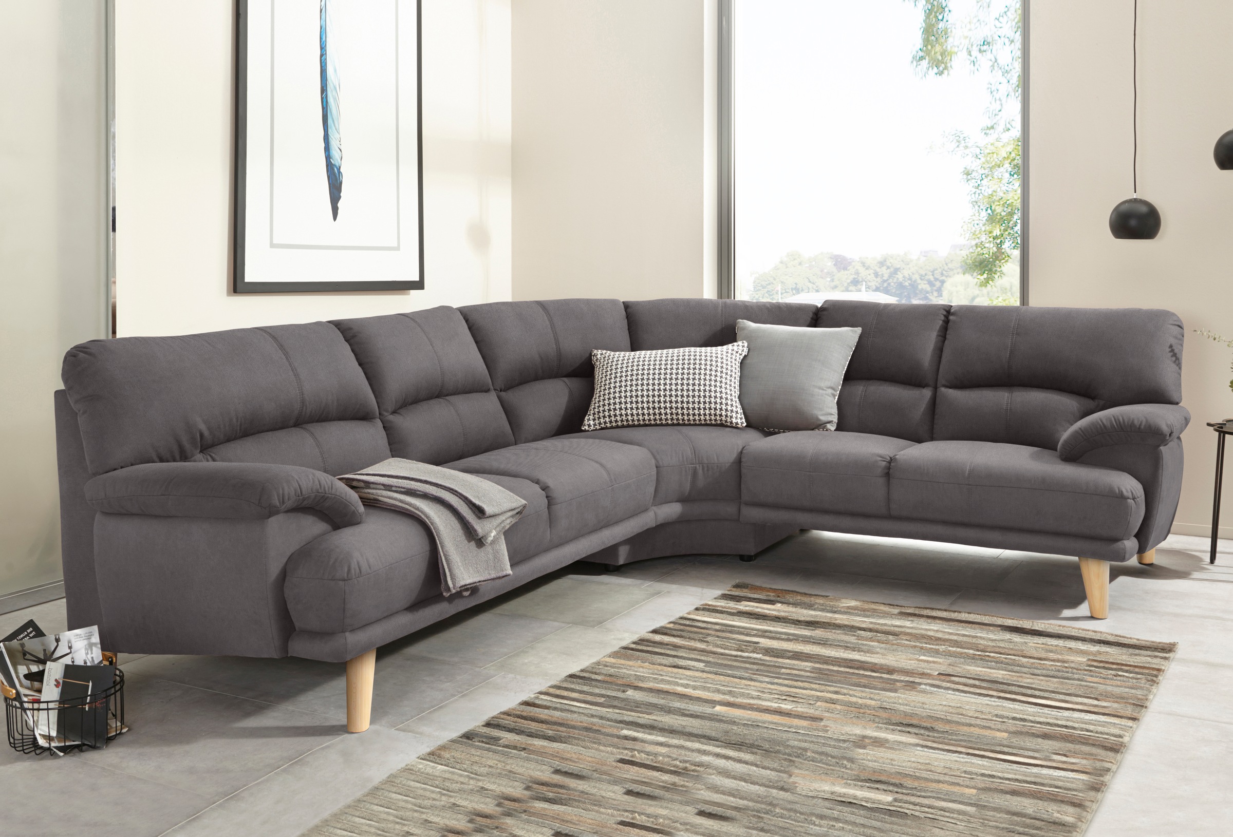TRENDMANUFAKTUR Polsterecke "Cecilia, italienisches Designsprache, modern u günstig online kaufen