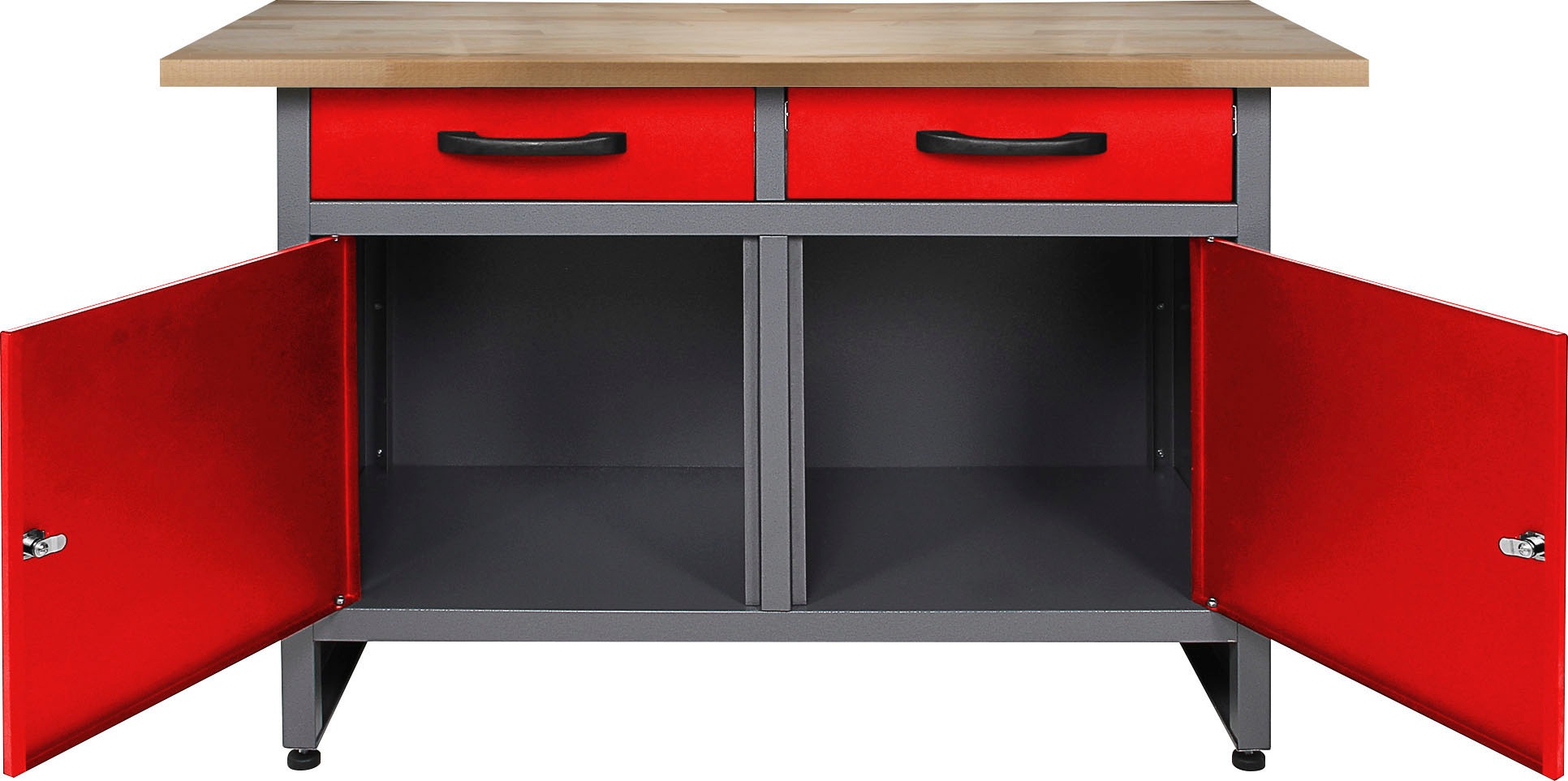 ONDIS24 Werkstatt-Set »Basic One«, 2x Werkbank, 1x Werkstattschrank, 3x Lochwand