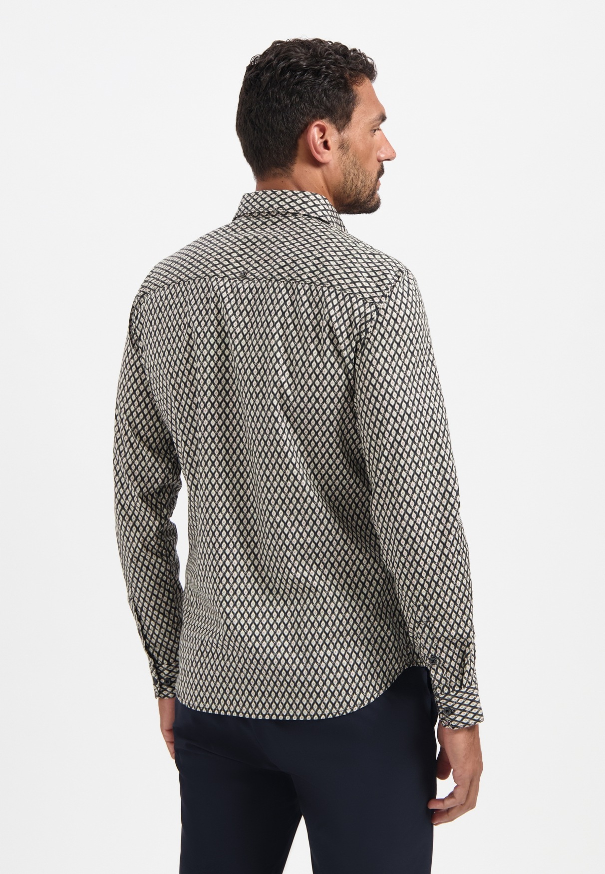 Thumbnail - NO EXCESS Langarmhemd "No Excess Stretchhemd mit Print Shirt Stretch Allover Printed"