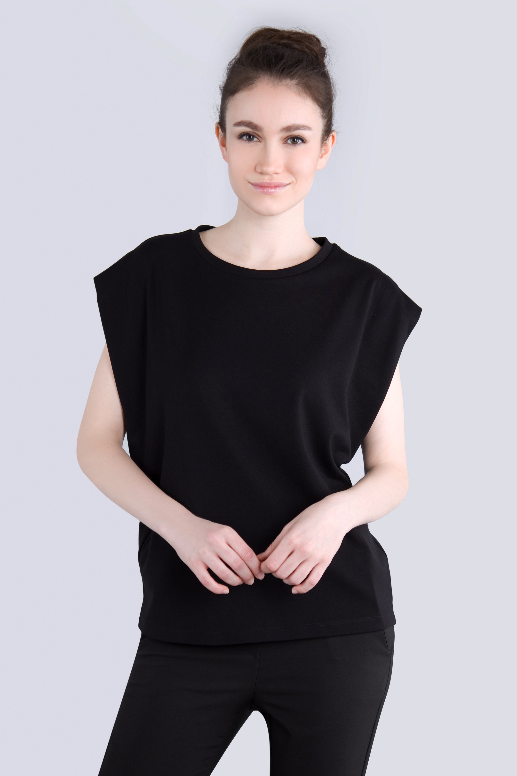 IMPERIAL T-Shirt »Ärmelloses "Punto Milano" Shirt mit eingeschlagen Armlochdetail«
