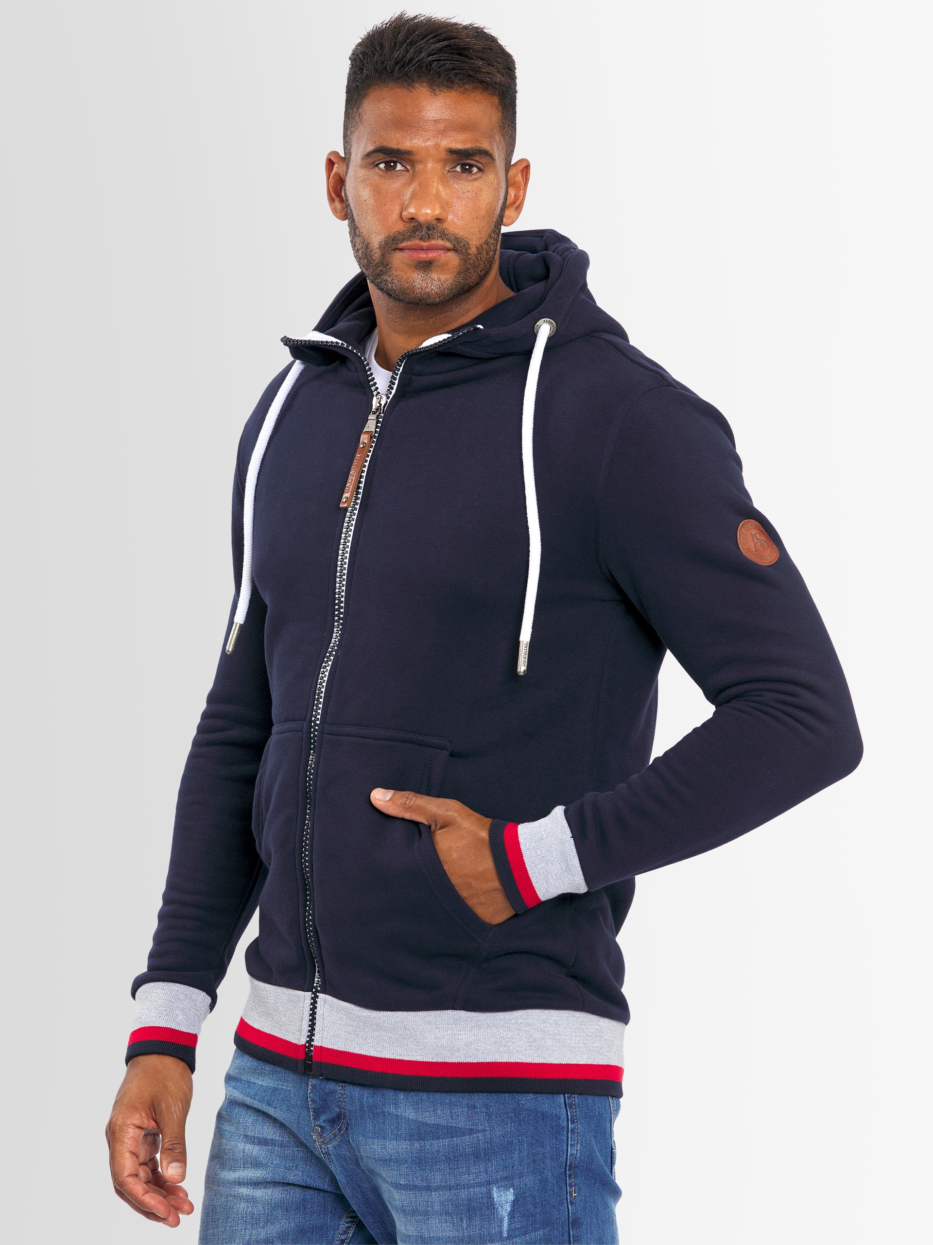 Alessandro Salvarini Sweatjacke »ASRevellio«, mit großer Kapuze