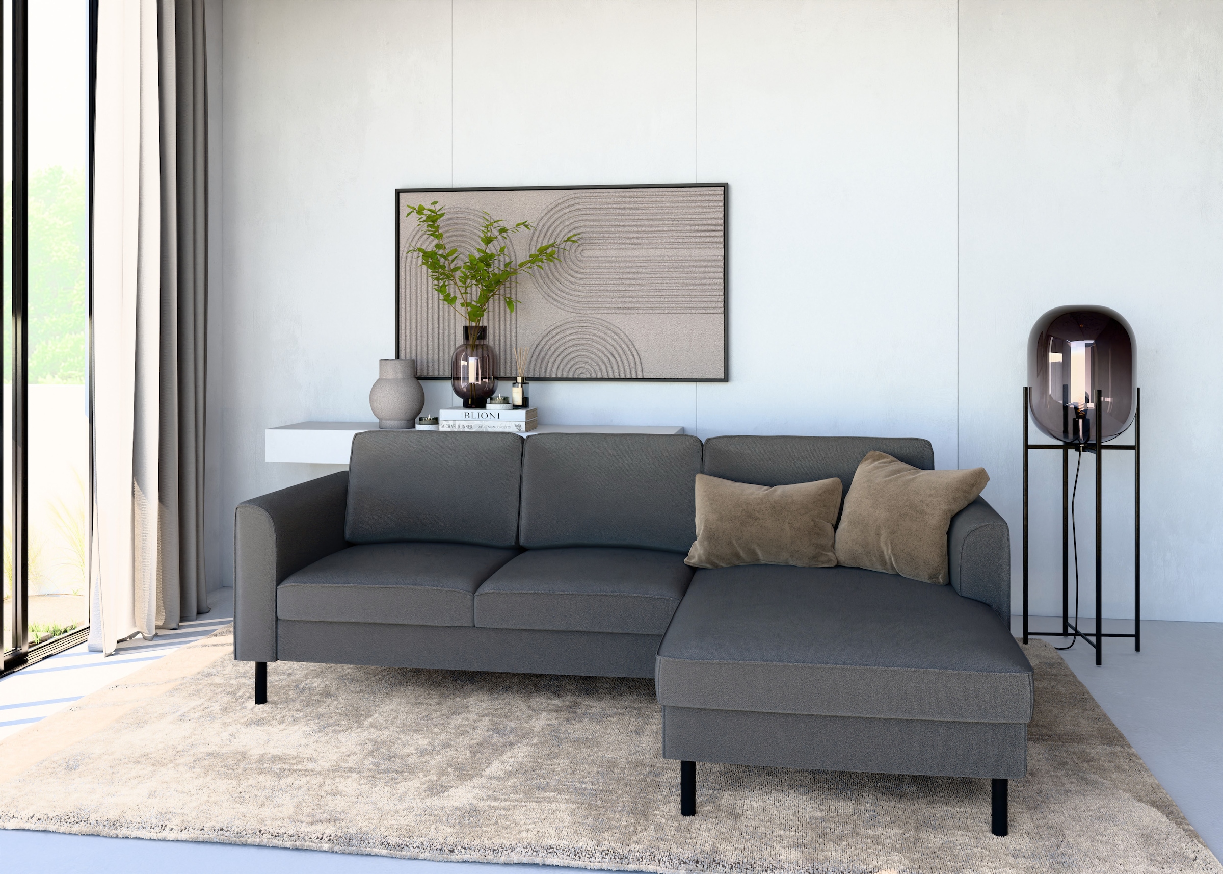 Home affaire Ecksofa "Booster Couch wahlweise mit Schlaffunktion und Bettka günstig online kaufen