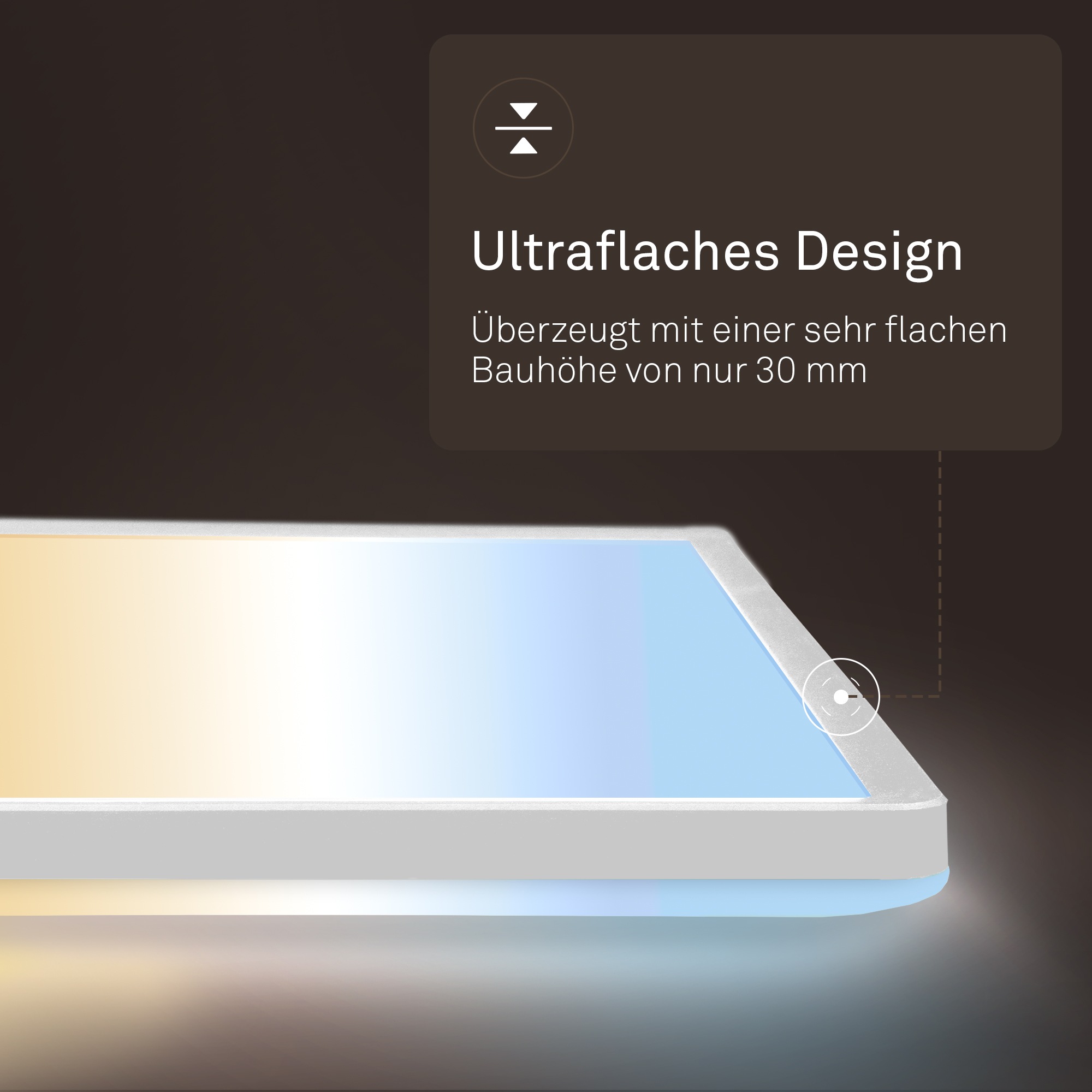 B.K.Licht LED Panel »SHALLOW« LED-Board 1 Stk. Neutralweiß 58x20x3 cm, Badlampe, Badezimmer, Küche, Wohnzimmer