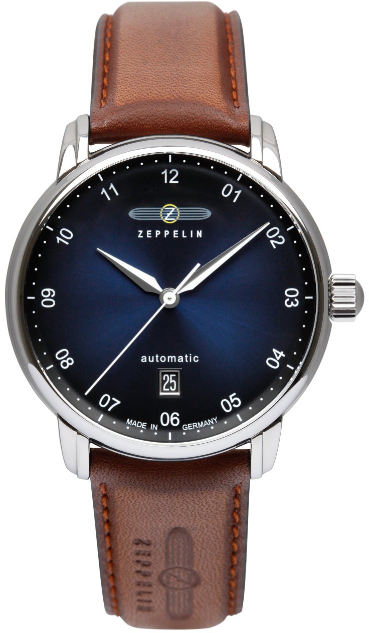 ZEPPELIN Automatikuhr »New Captain´s Line, 8652-3«, Armbanduhr, Herrenuhr, Datum, Saphirglas, Made in Germany