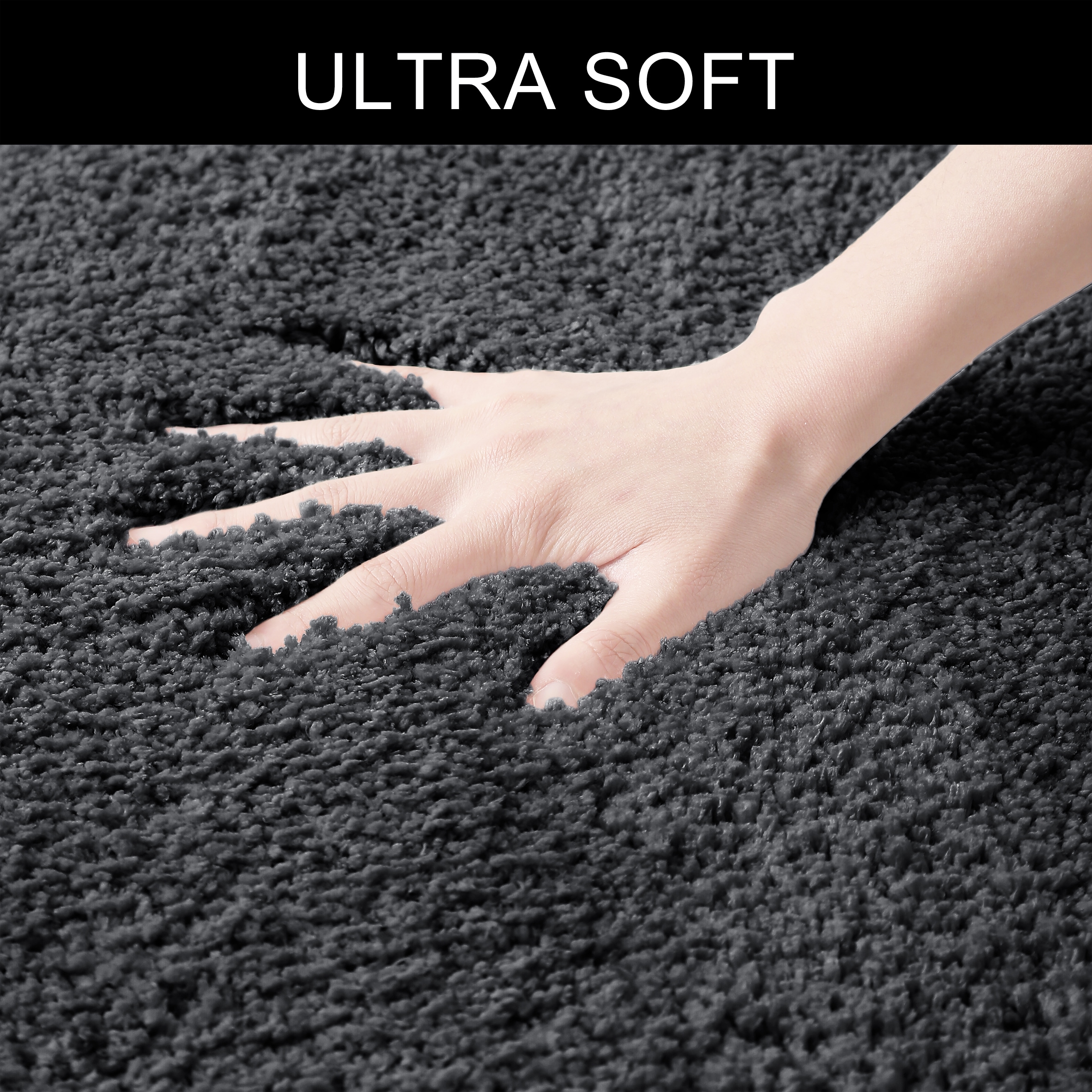 my home Badematte »Inga, Badezimmer Teppich, Badvorleger«, rutschhemmend beschichtet, schnell trocknend-strapazierfähig-fußbodenheizungsgeeignet, Badteppich, unifarben, weich, als halbrund und rechteckig erhältlich