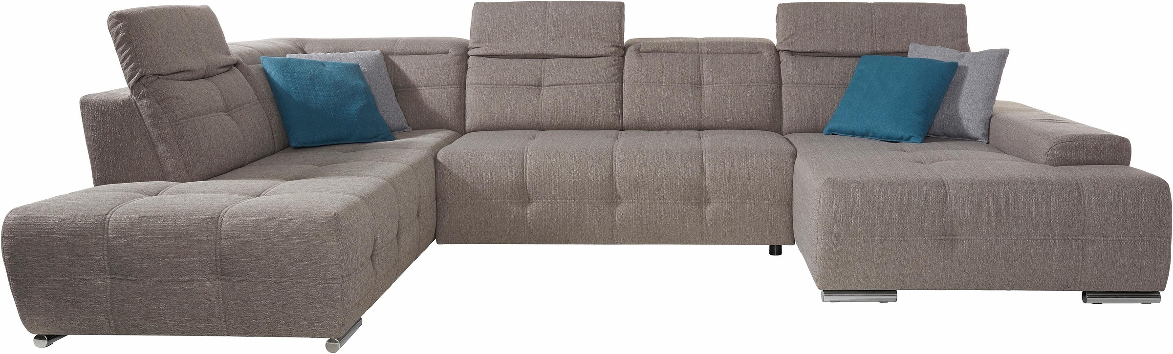 sit&more Wohnlandschaft »Mistral U-Form«, wahlweise mit Bettfunktion, inklusive Kopfteilverstellung