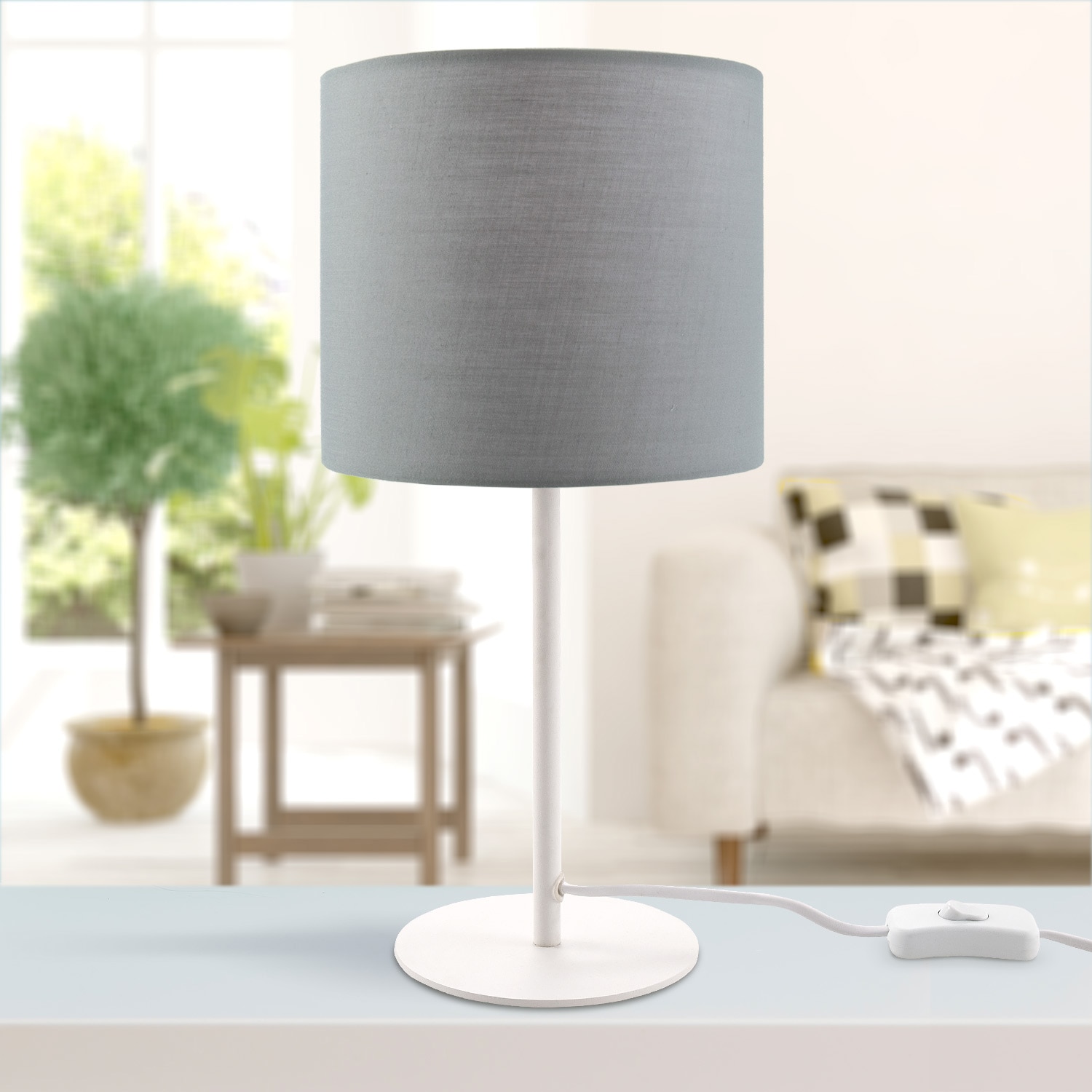 Paco Home Tischleuchte »Uni Color«, 1 flammig-flammig, LED E14 Lampe, Für  Wohnzimmer Und Schlafzimmer, Unifarben, Deko | günstig kaufen