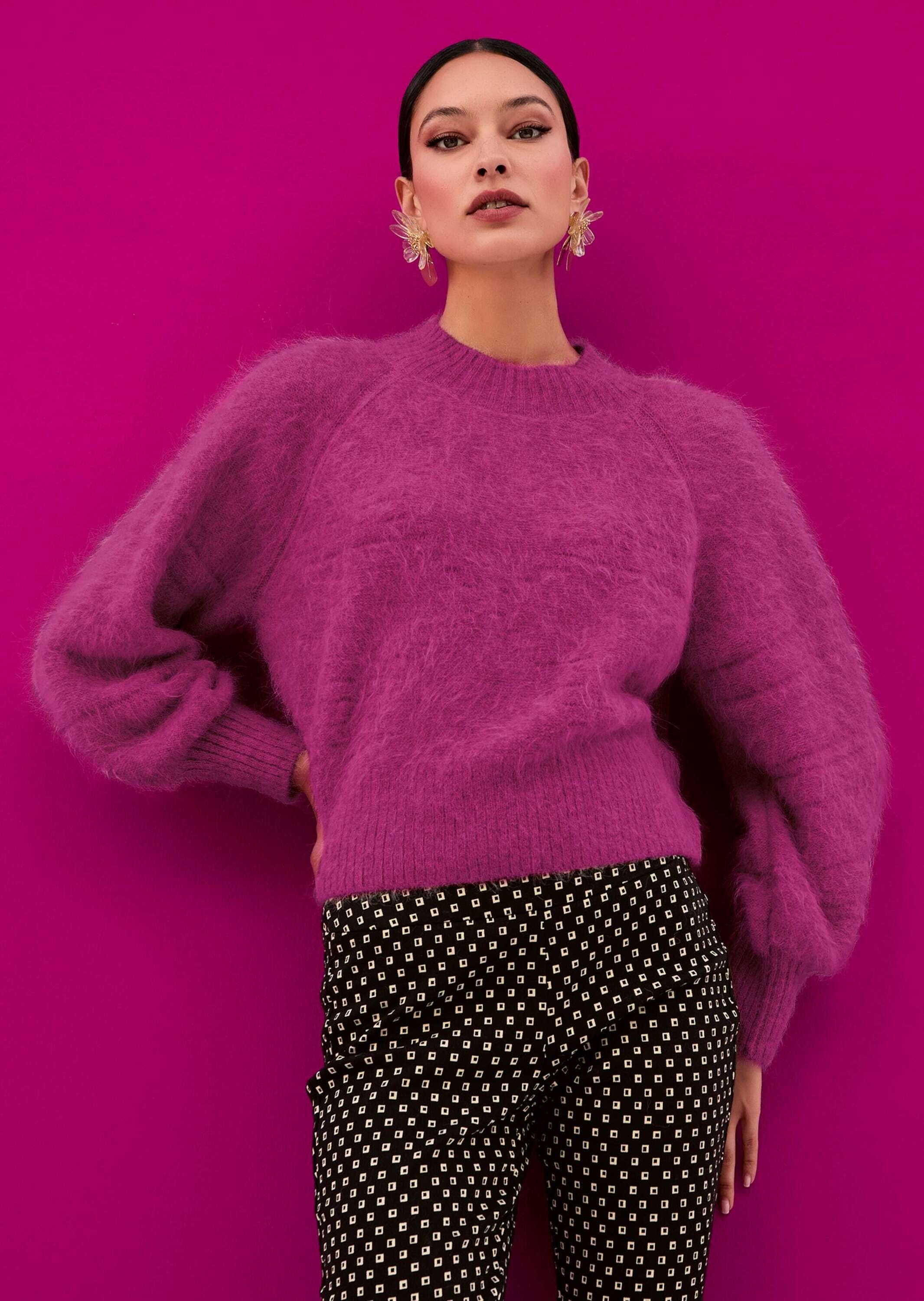 MADELEINE Longpullover »Pullover Stehkragen-Pullover«