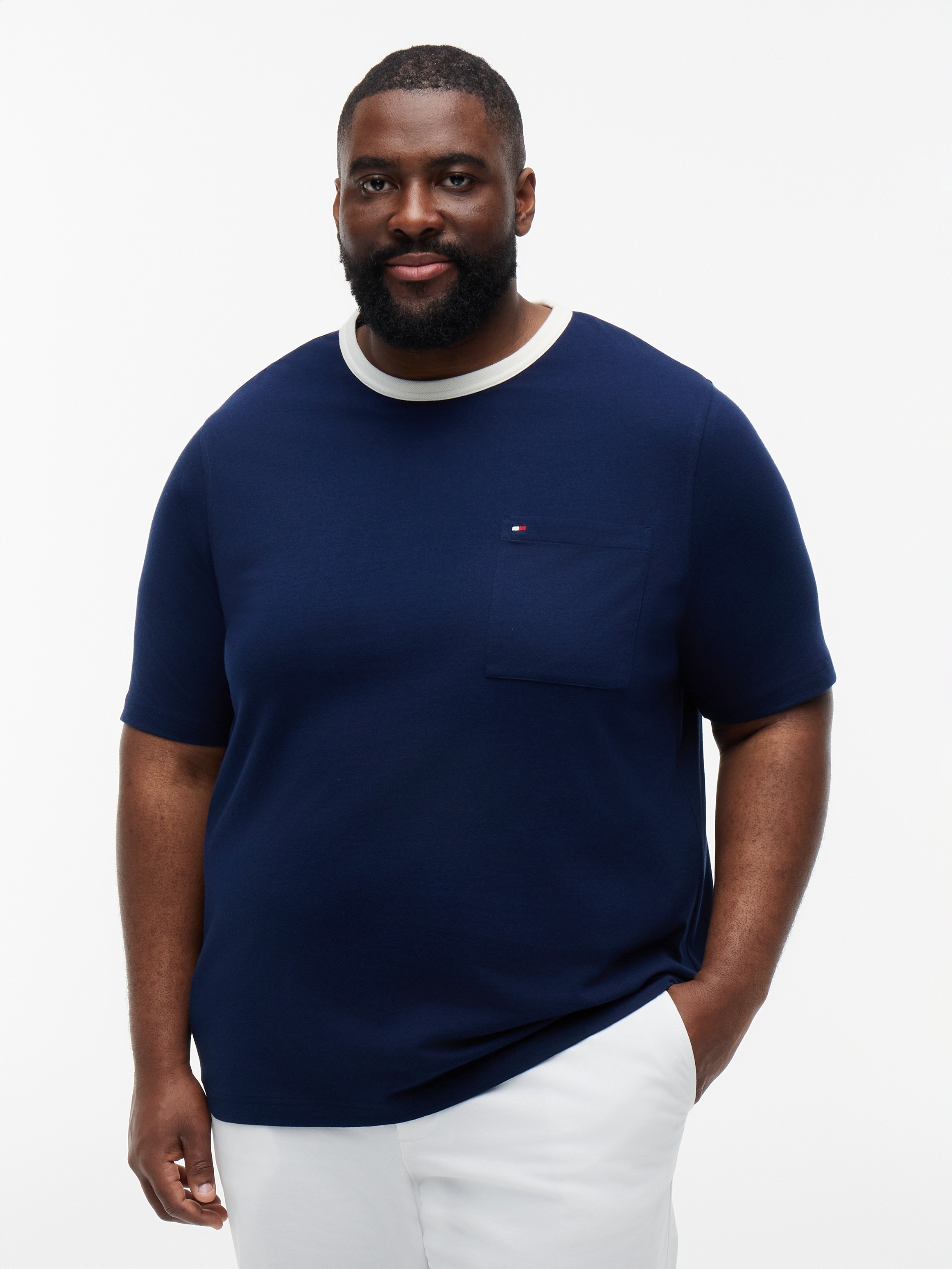Tommy Hilfiger Big & Tall T-Shirt "BT-MESH NECKTRIM" Große Größen