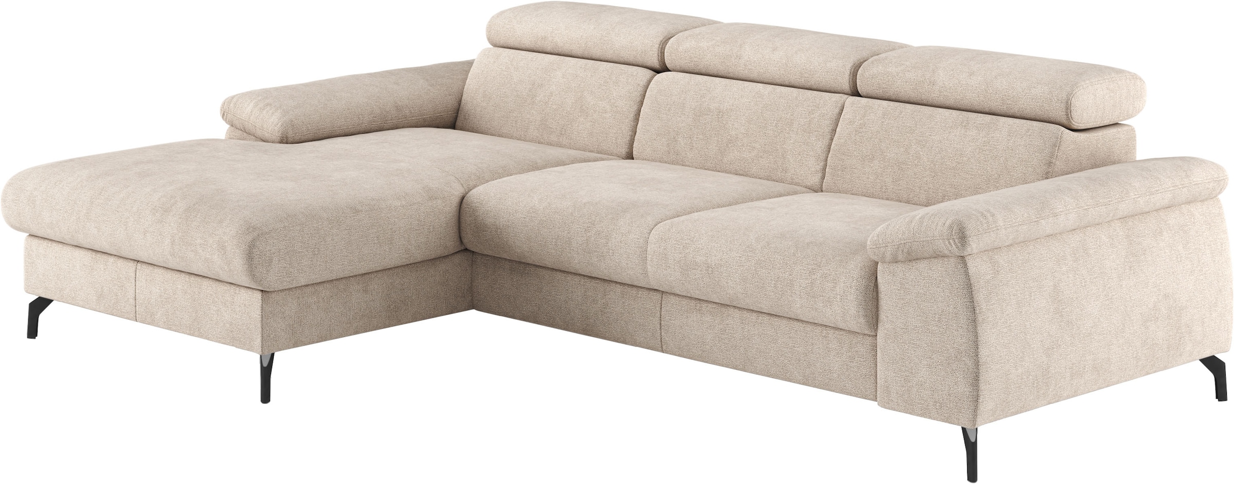 COTTA Ecksofa "Kitty L-Form, B: 242 cm" mit Kopfteilverstellung, optional Schlaffunktion & Bettkasten