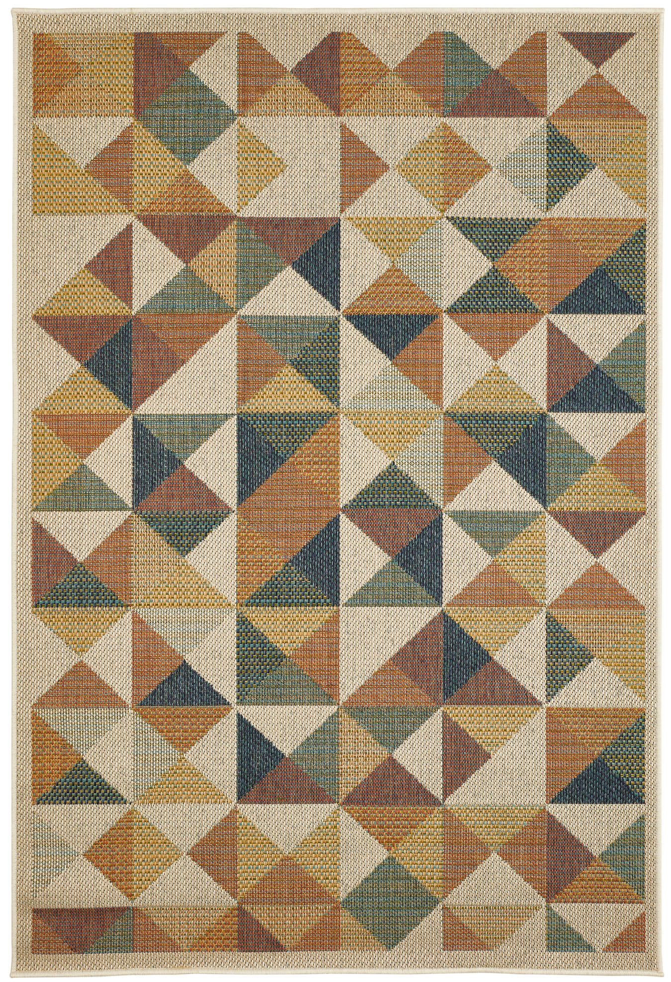 Andiamo Teppich "Sedona Dreieck" rechteckig 6 mm Höhe Flachgewebe, modernes Design, In- und Outdoor geeignet