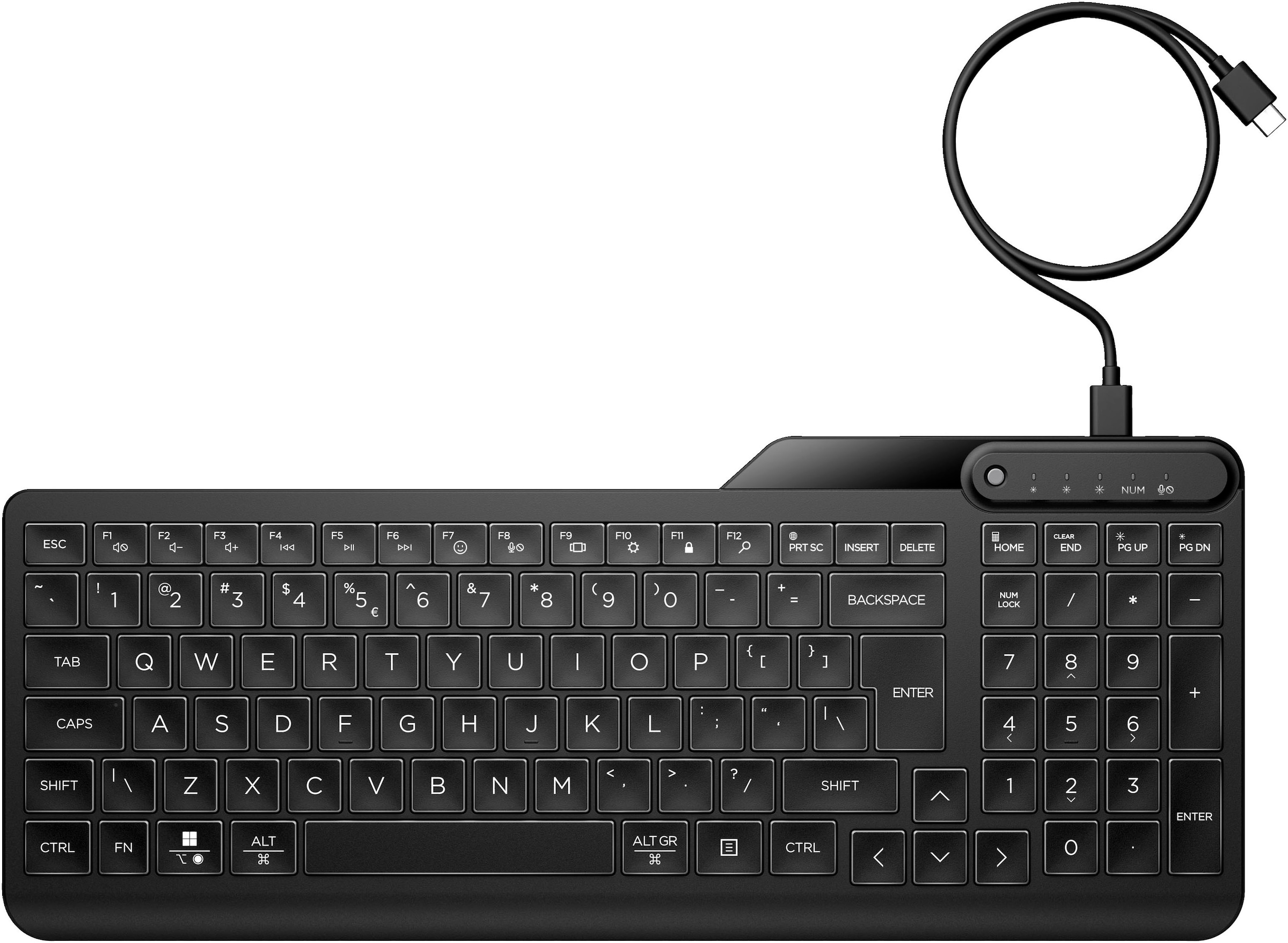 Tastatur »400 Backlit Wired Keyboard«, (Ziffernblock-Fn-Tasten)