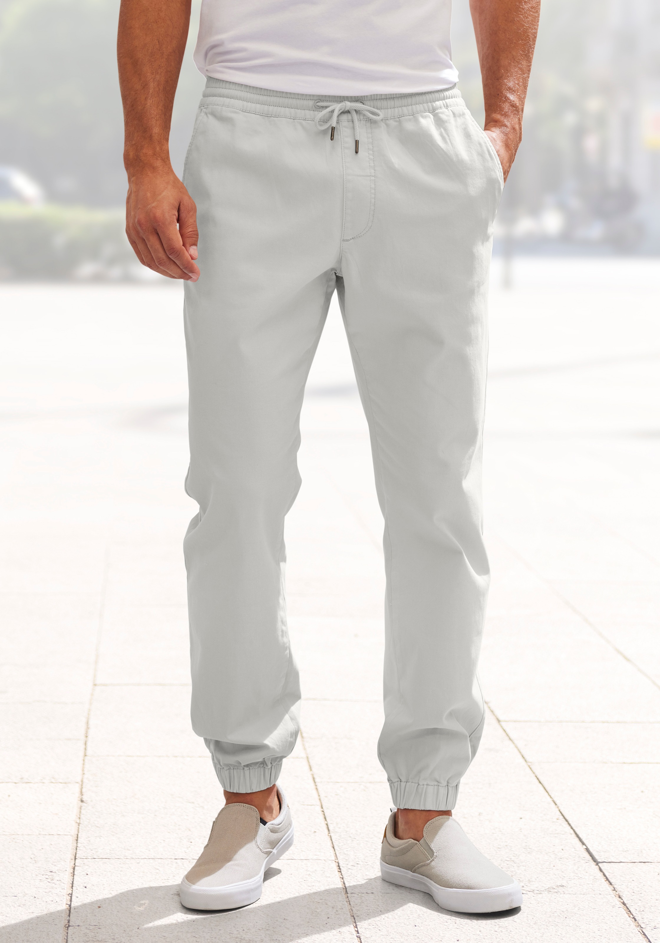 John Devin Jogger Pants "Jogg Pants" Schlupfhose aus elastischer Baumwoll-Qualität