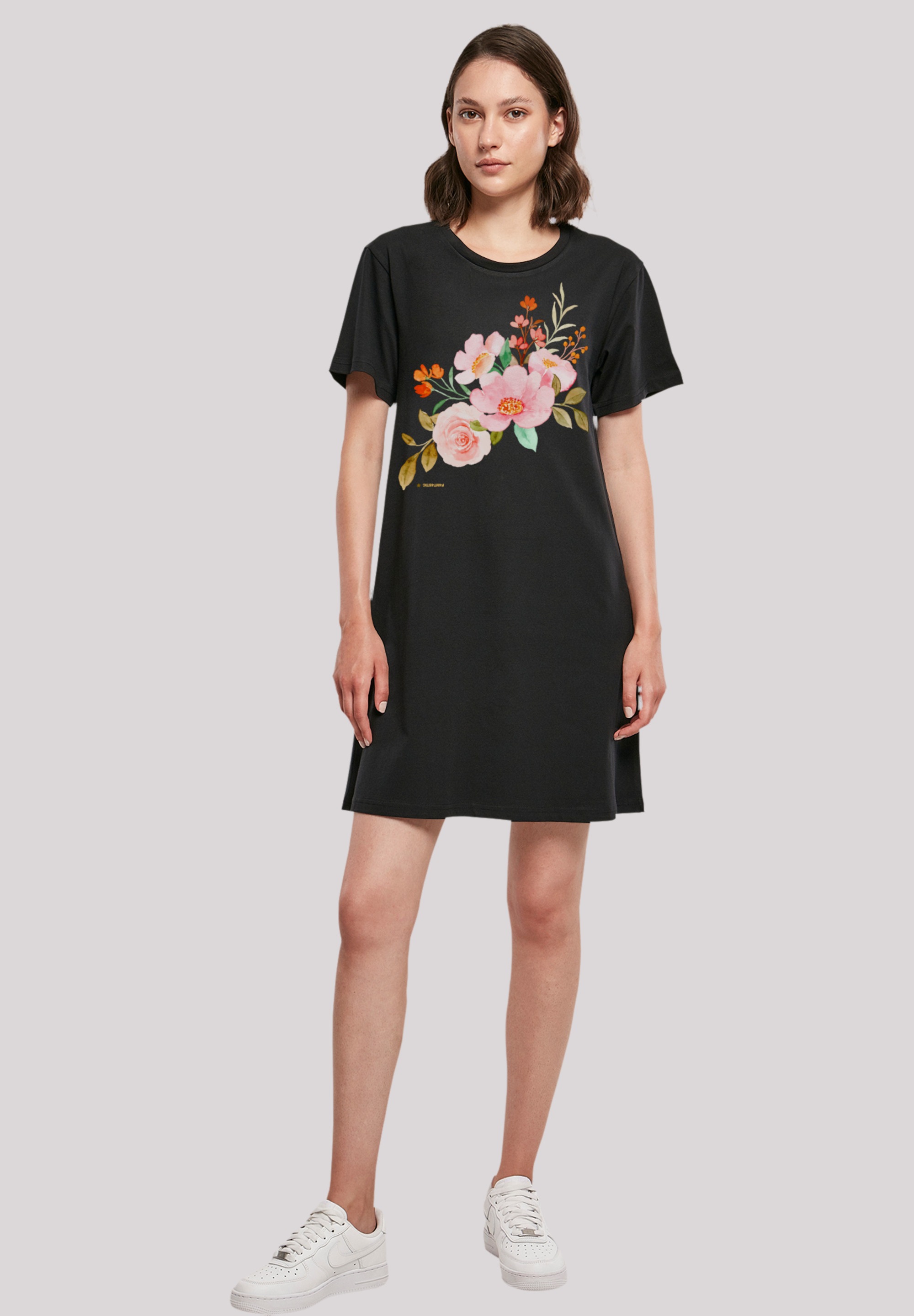 F4NT4STIC Shirtkleid »Blumenmuster Damen T-Shirt Kleid«, Print
