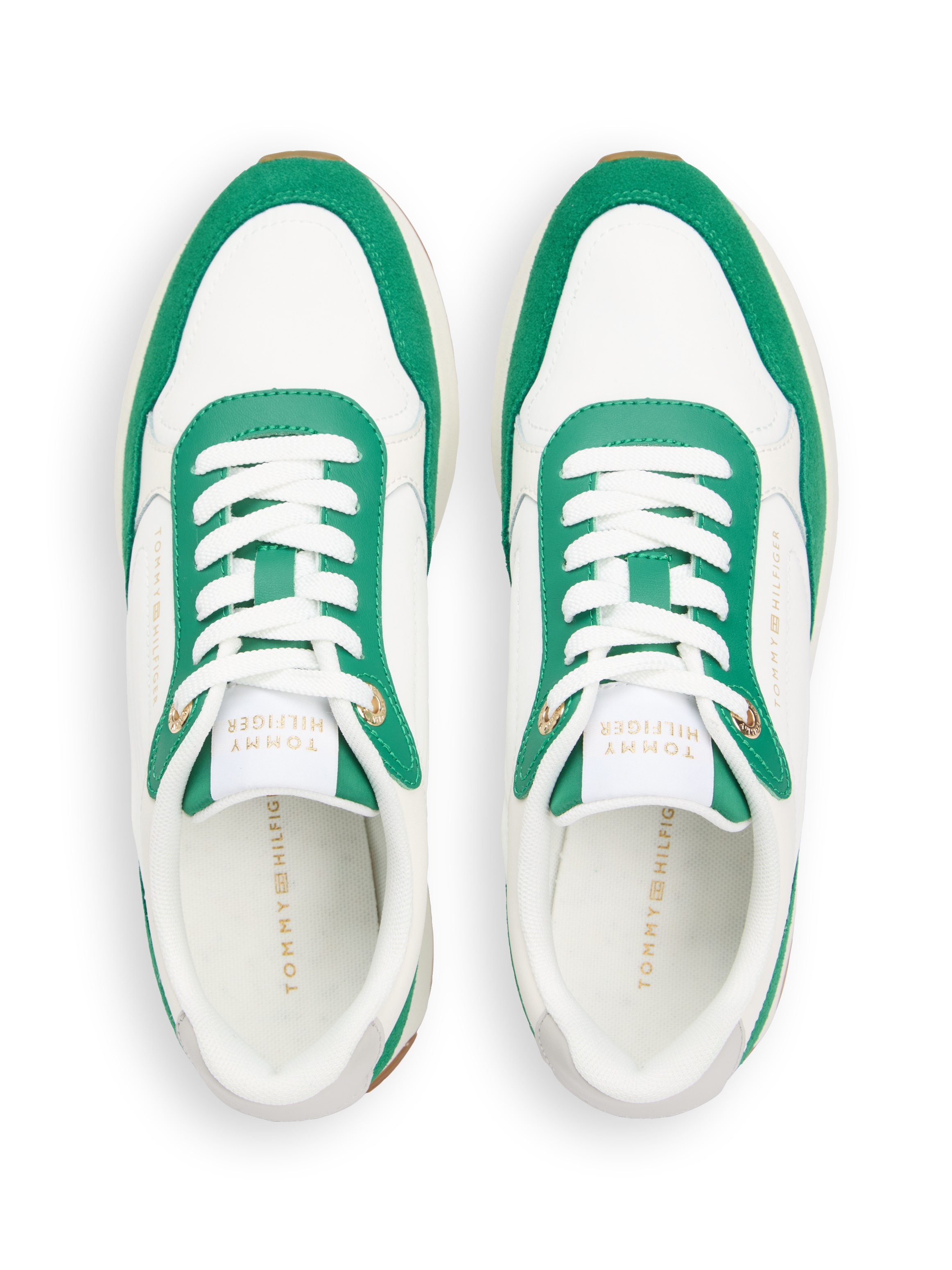 Tommy Hilfiger Plateausneaker »MIX MATERIAL RUNNER«  , Freizeitschuh, Halbschuh, Schnürschuh mit modischem Kontrastbesatz