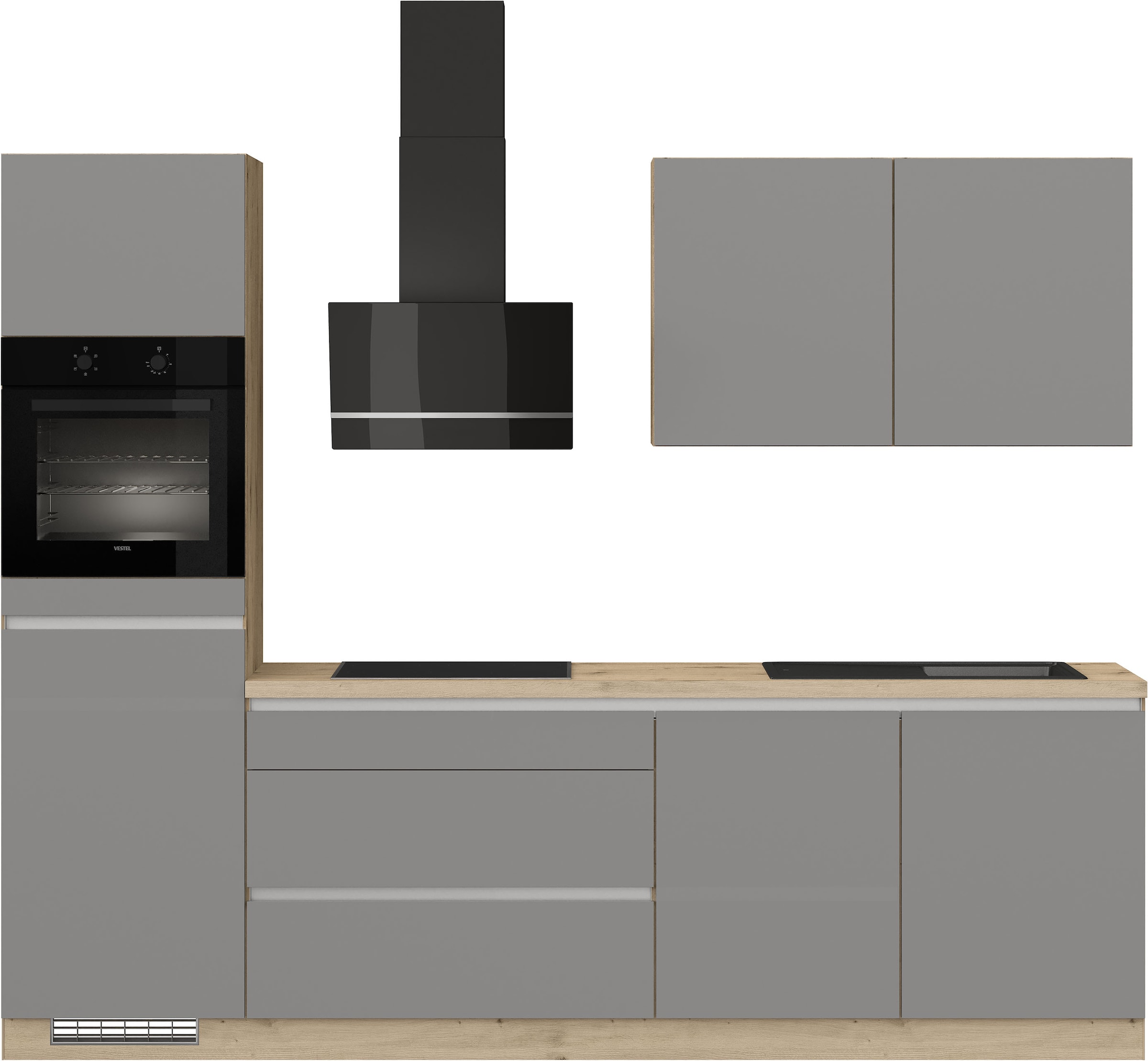 IMPULS KÜCHEN Küchenzeile ""Dublin", Anti Fingerprint Oberfläche, Schubkäst günstig online kaufen