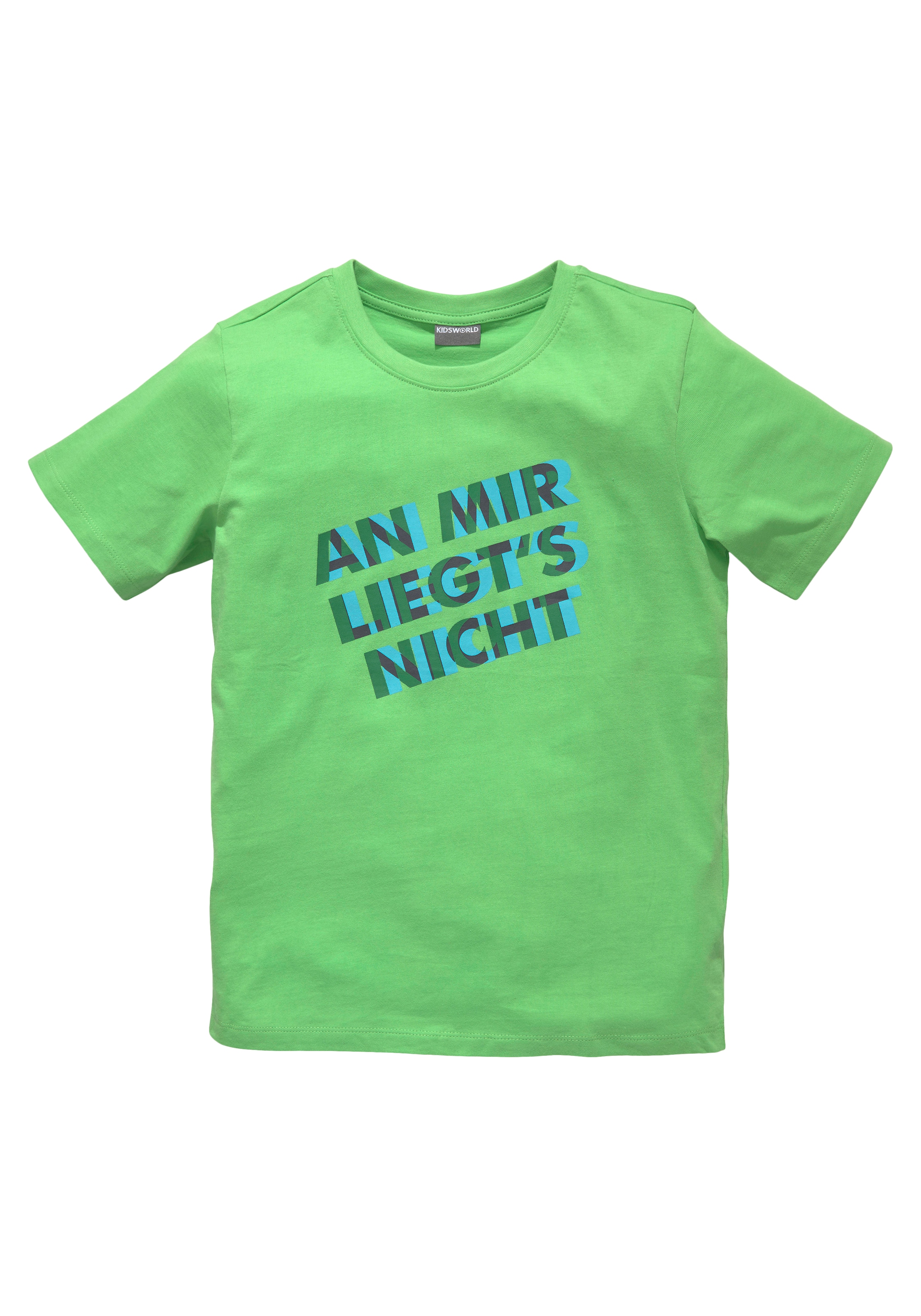 KIDSWORLD T-Shirt »AN MIR LIEGT´S NICHT«, Spruch online kaufen | BAUR