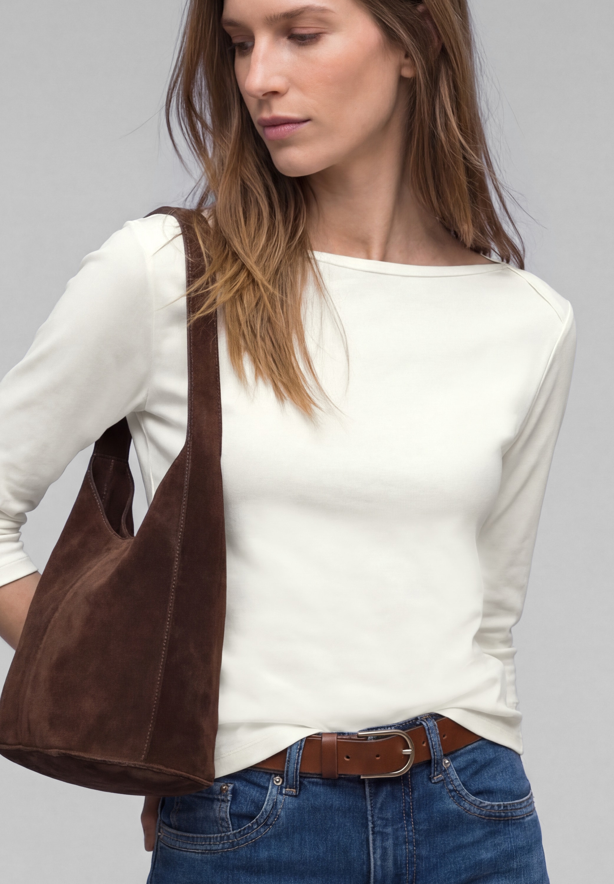 STREET ONE 3/4-Arm-Shirt aus Baumwolle mit Stretchante günstig online kaufen