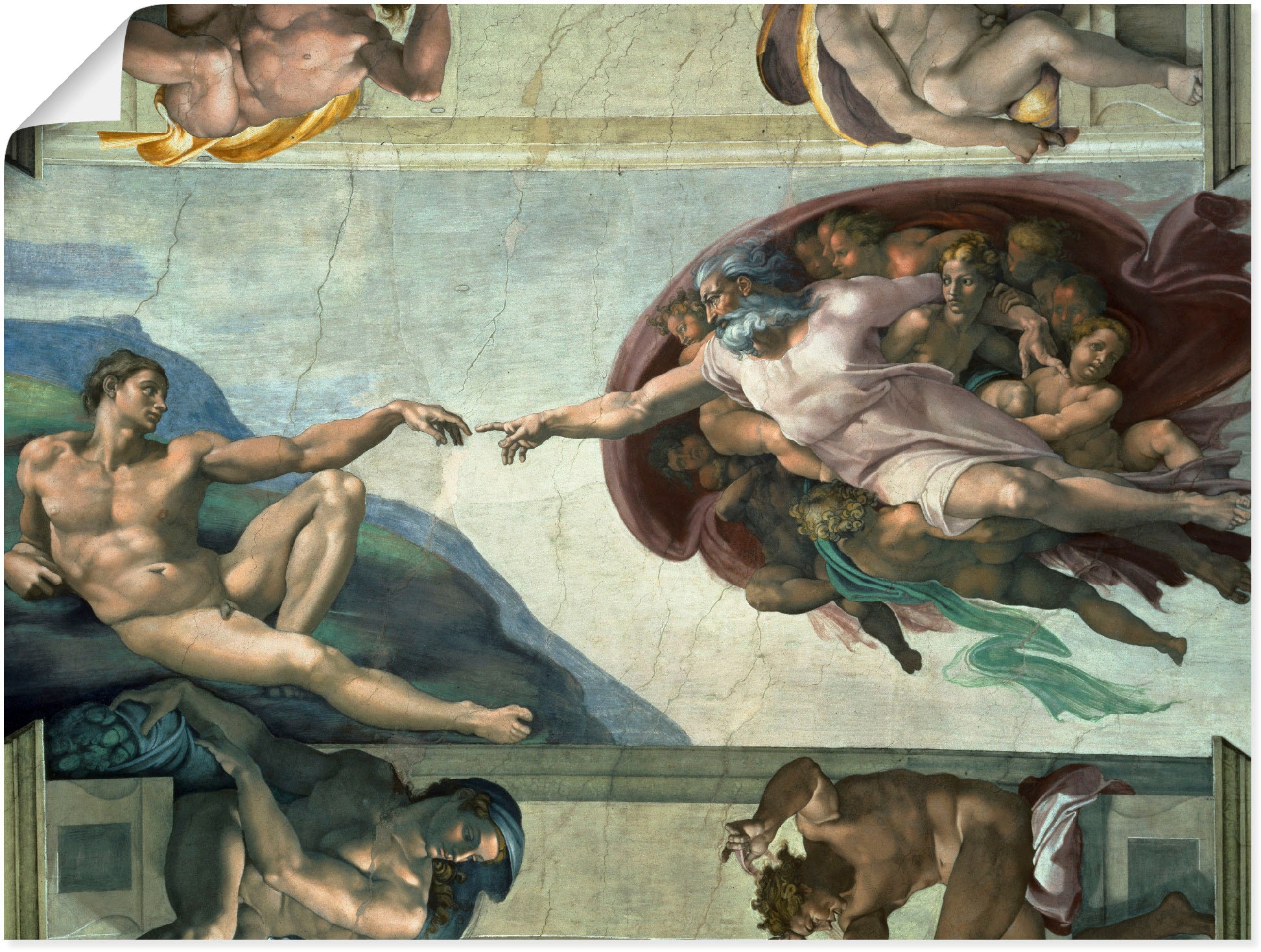 Artland Wandbild "Die Erschaffung des Adam" Religion 1 Stk. tlg. als Leinwa günstig online kaufen