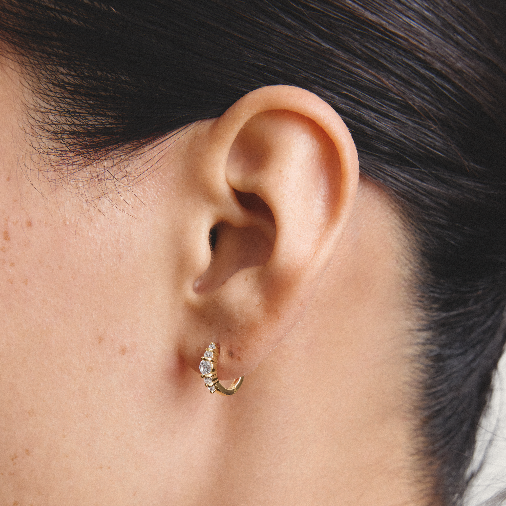 THOMAS SABO Paar Creolen »gelbgoldfarben mit Zirkonia« mit Zirkonia (synth.)