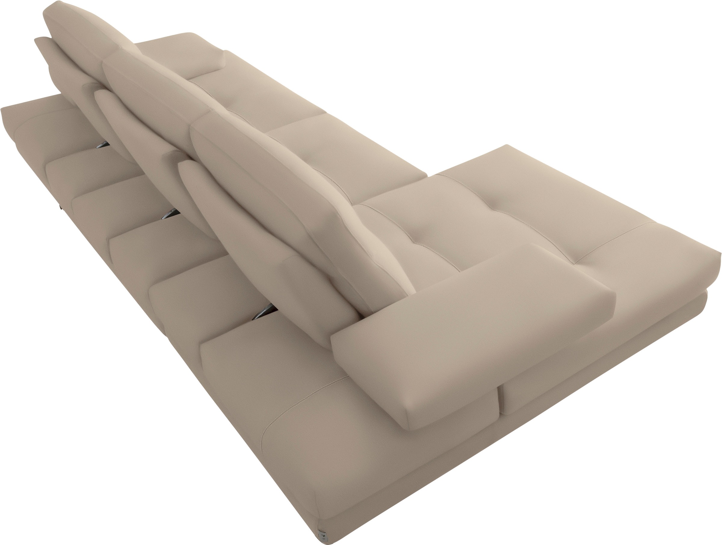 CALIA ITALIA Ecksofa »Toby Wing, L-Form, Designsofa mit sensationellem Sitzkomfort«, inklusive Sitztiefenverstellung, Füße in chrom glänzend