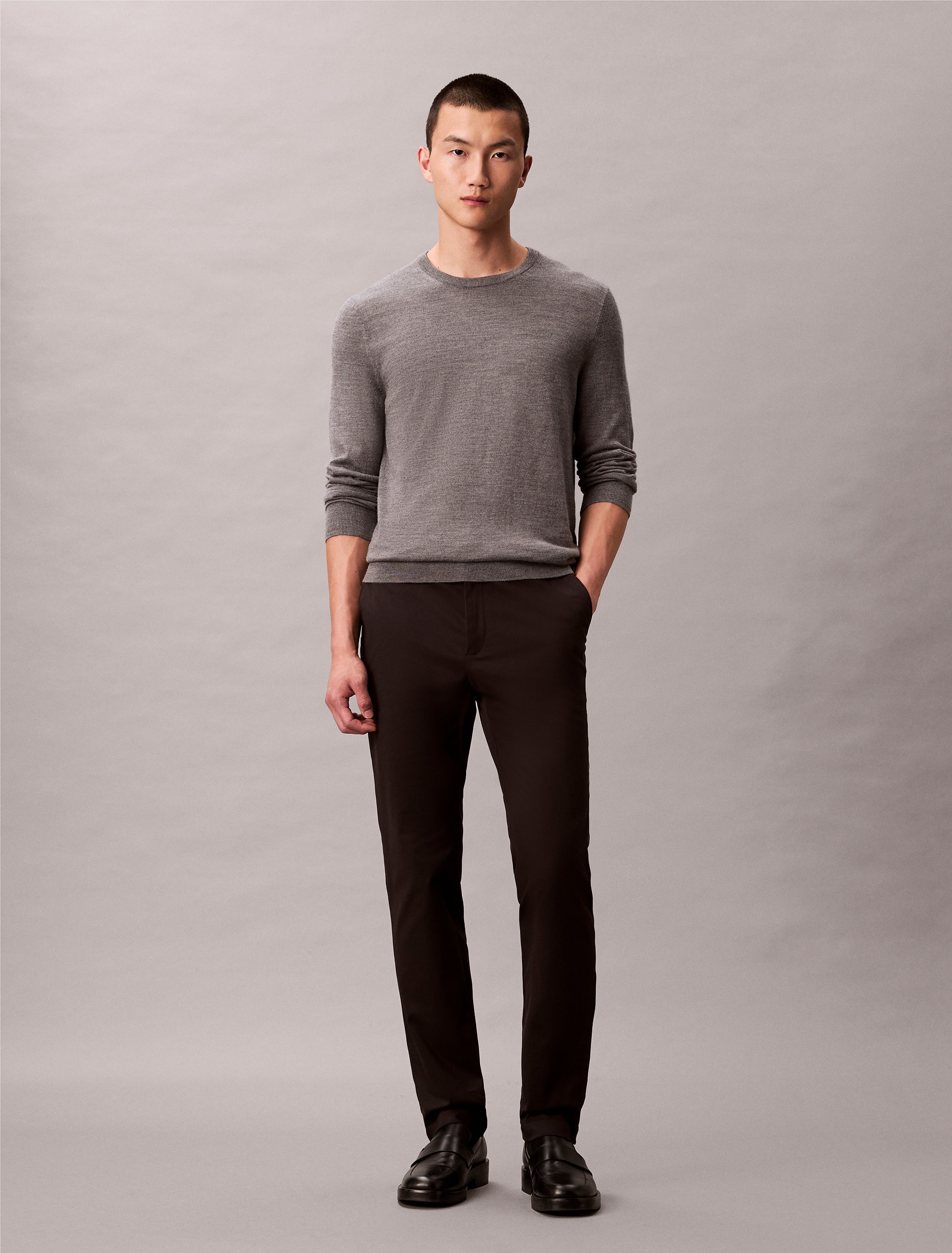 Calvin Klein Slim Sateen Chino Trouper Black 30/34 3