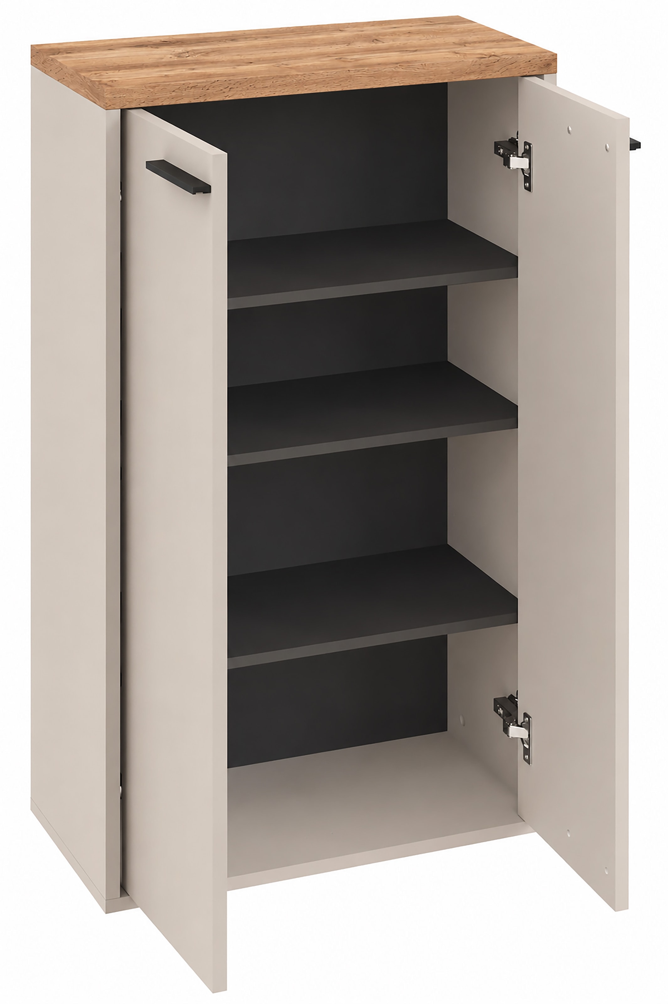 Schildmeyer Midischrank »Saga, mit fühlbarer Holzstruktur, Breite 55 cm, Made in Germany« 1 Stk. tlg. Eiche Landhaus Dekor mit fühlbarer Struktur, Made in Germany