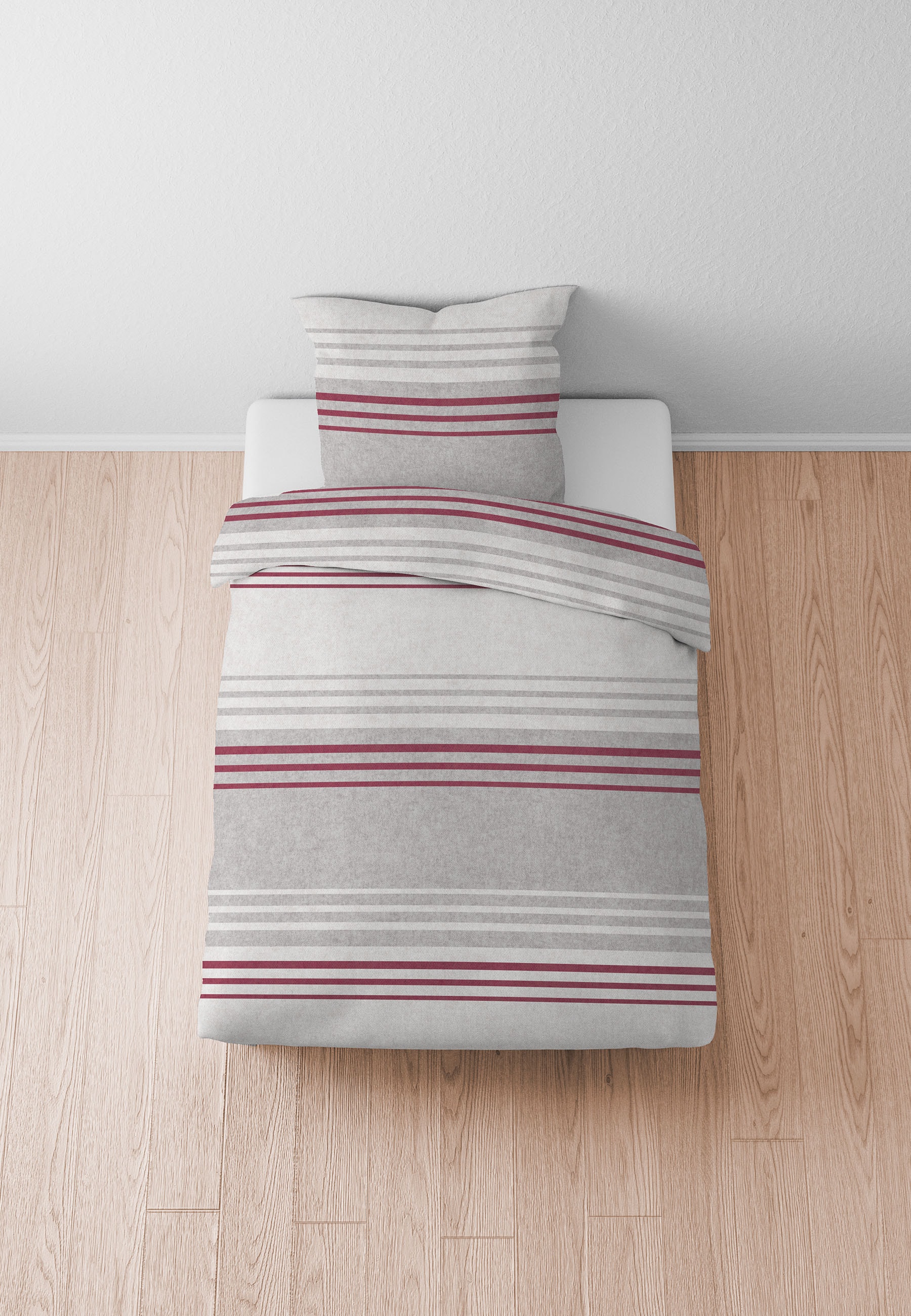 Biberna Bettwäsche »0840516«, kuschelig warm, samtweich, Melange, 100% Baumwolle, made in Germany