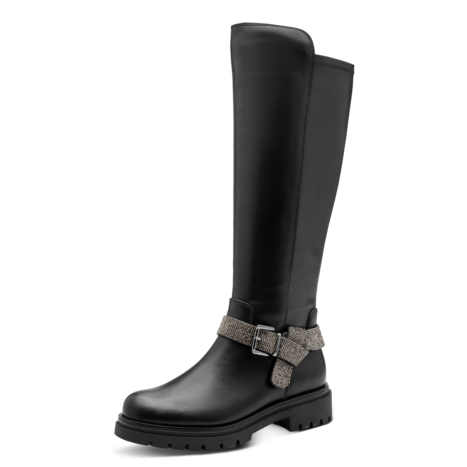 MARCO TOZZI by GMK Stiefel, Blockabsatz, Langschaftstiefel mit schmuckbeset günstig online kaufen