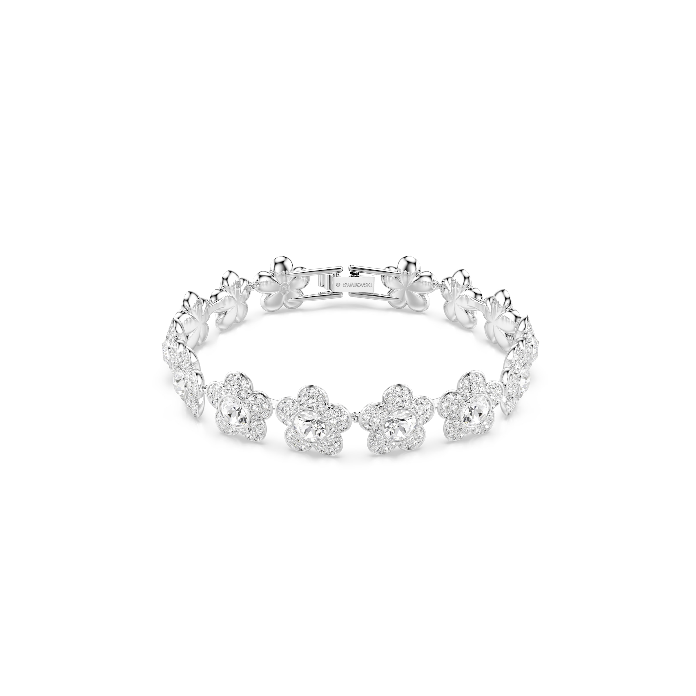 Armkette SWAROVSKI "Schmuck Geschenk Capsule Armband", metallfarben, kristallweiß, kristallweiß, Armbänder, Damen, Metall, Armkette, mit Swarovski Kristall 2