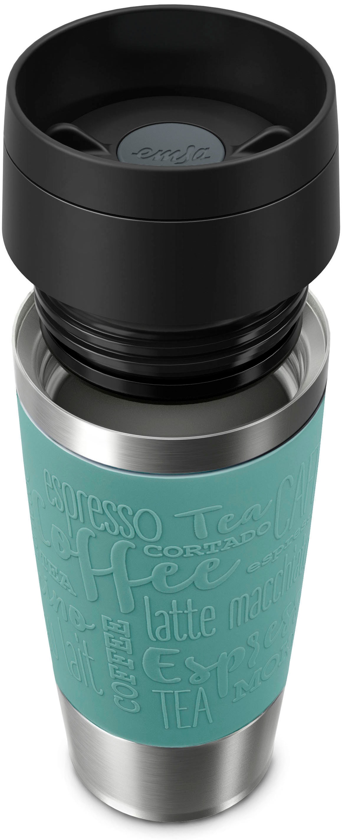 Emsa Thermobecher »Travel Mug Classic, mit 360°-Trinköffnung«, 4h heiß, 8h kalt - 360 ml / 6h heiß, 12h kalt - 500 ml, 100% dicht