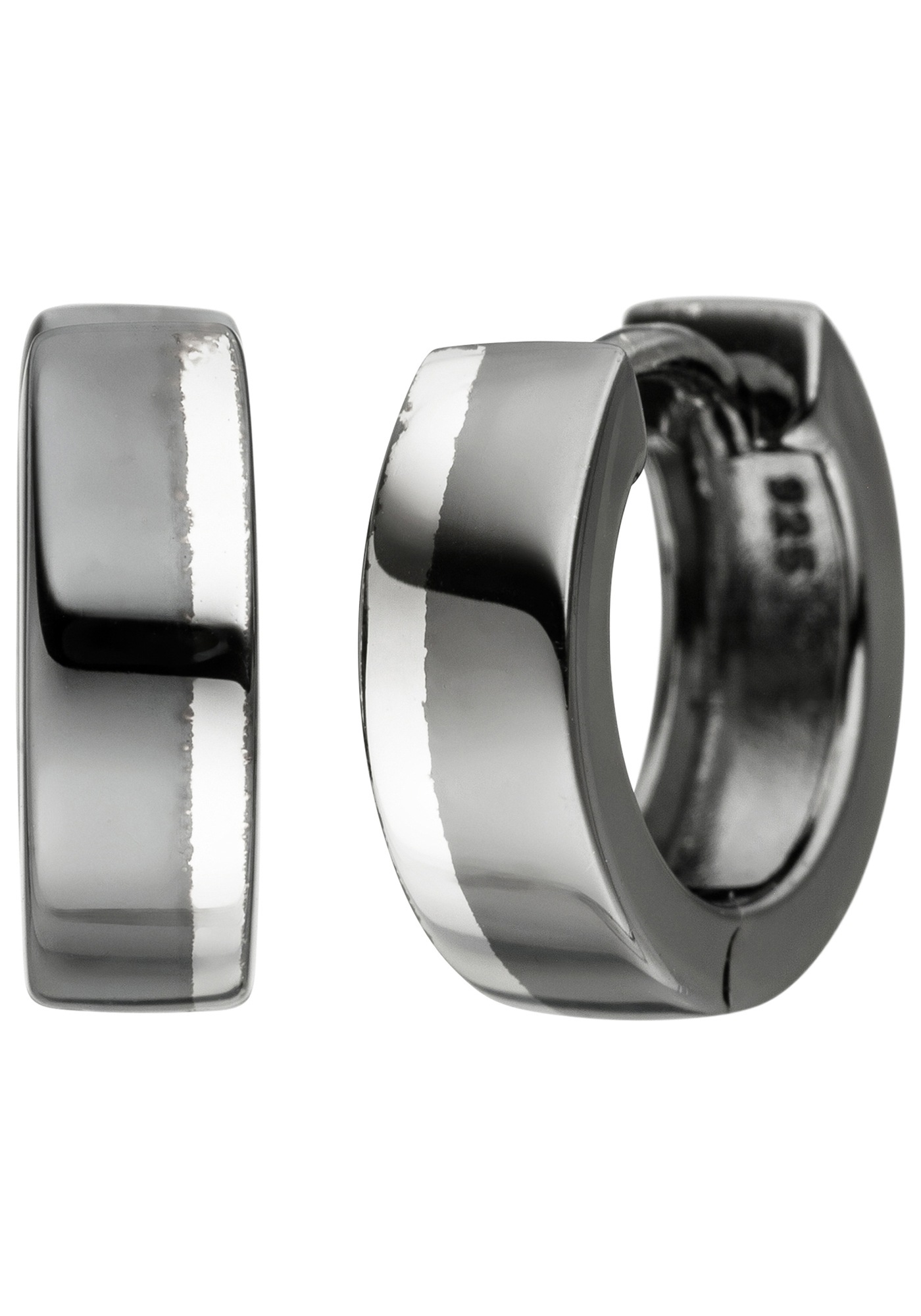 JOBO Paar Creolen, 925 Silber schwarz bicolor kaufen