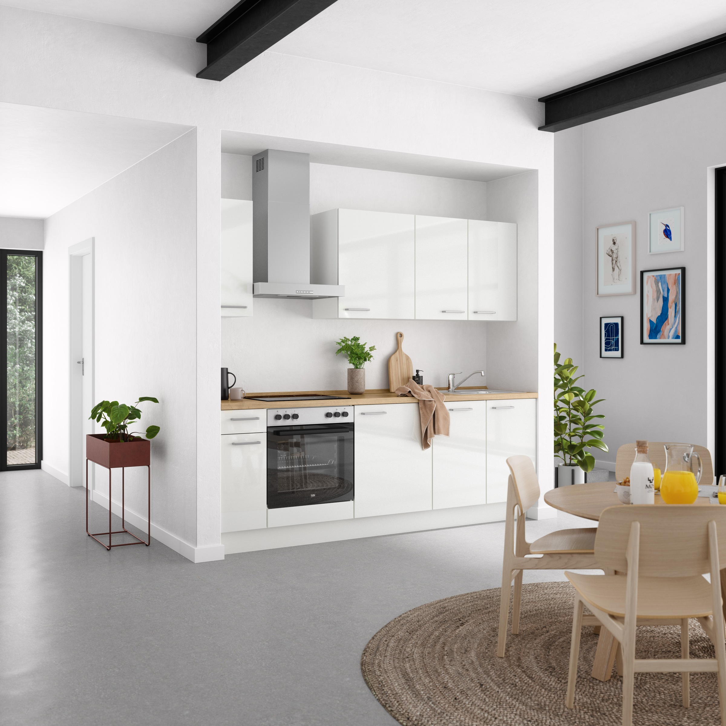 nobilia® Küchenzeile »"Flash I"«, vormontiert, Ausrichtung wählbar, Breite 240 cm, wahlw. mit E-Geräten