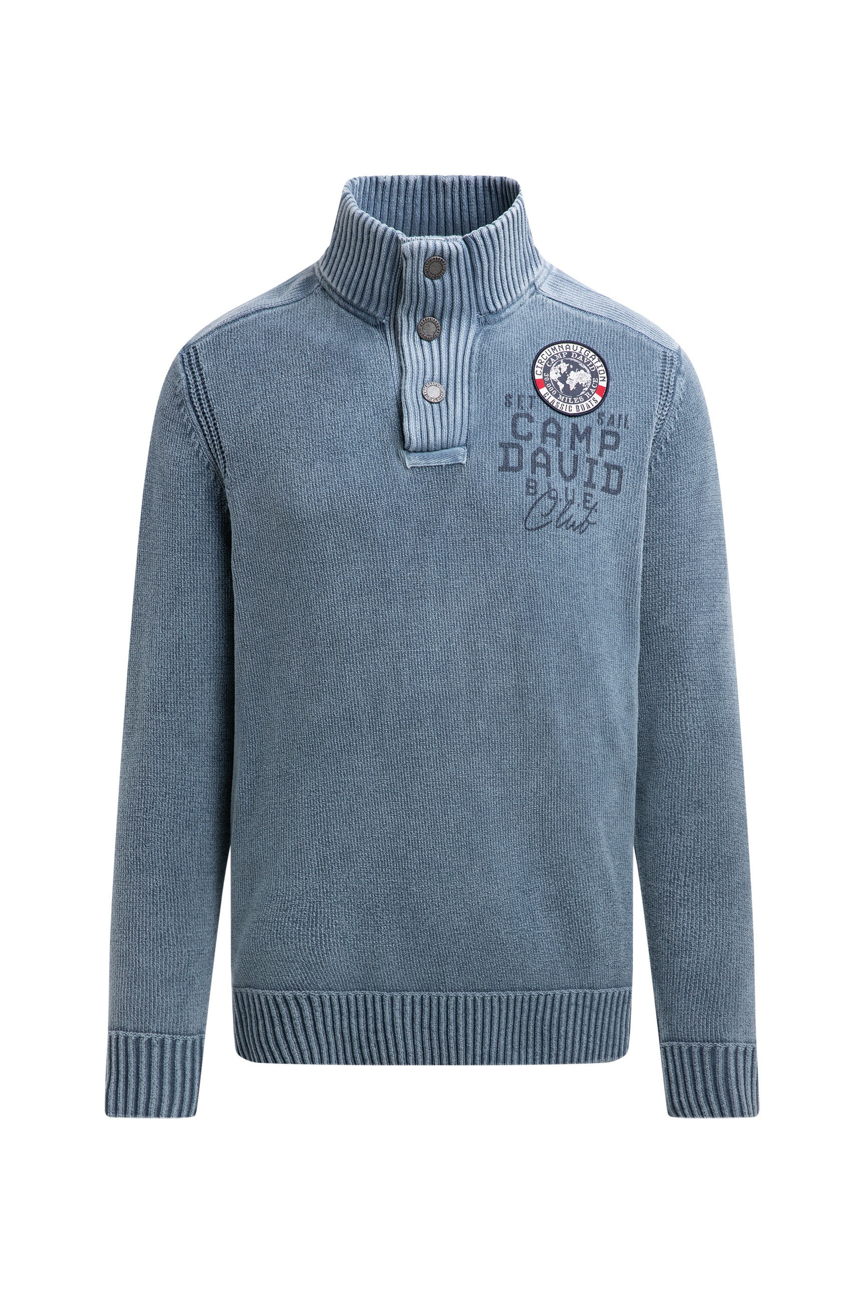 CAMP DAVID Troyer im Stone Washed Look günstig online kaufen