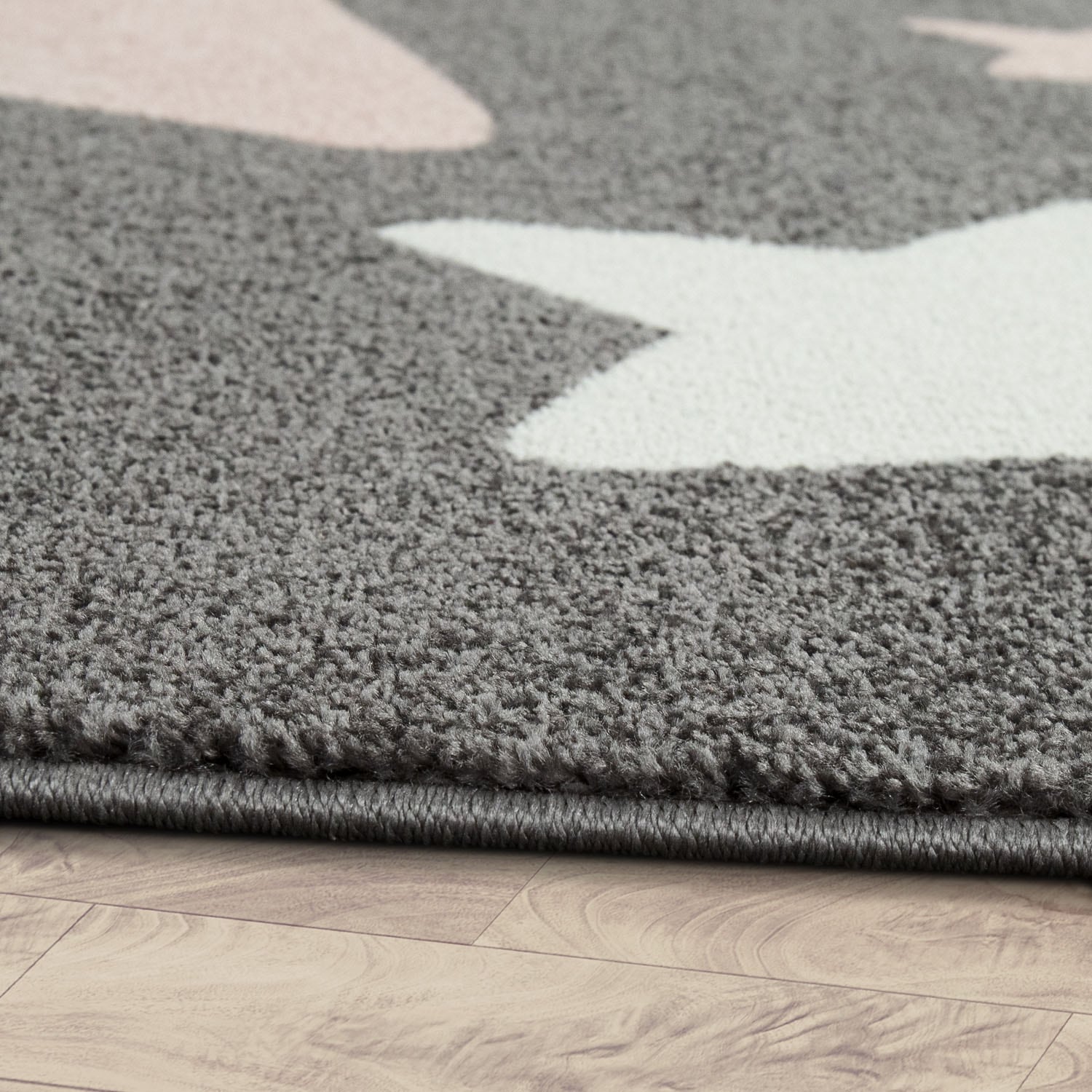 Paco Home Kinderteppich »Capri 330«, rechteckig, 11 mm Höhe, Kurzflor, Motiv Sterne, Pastell-Farben, Kinderzimmer