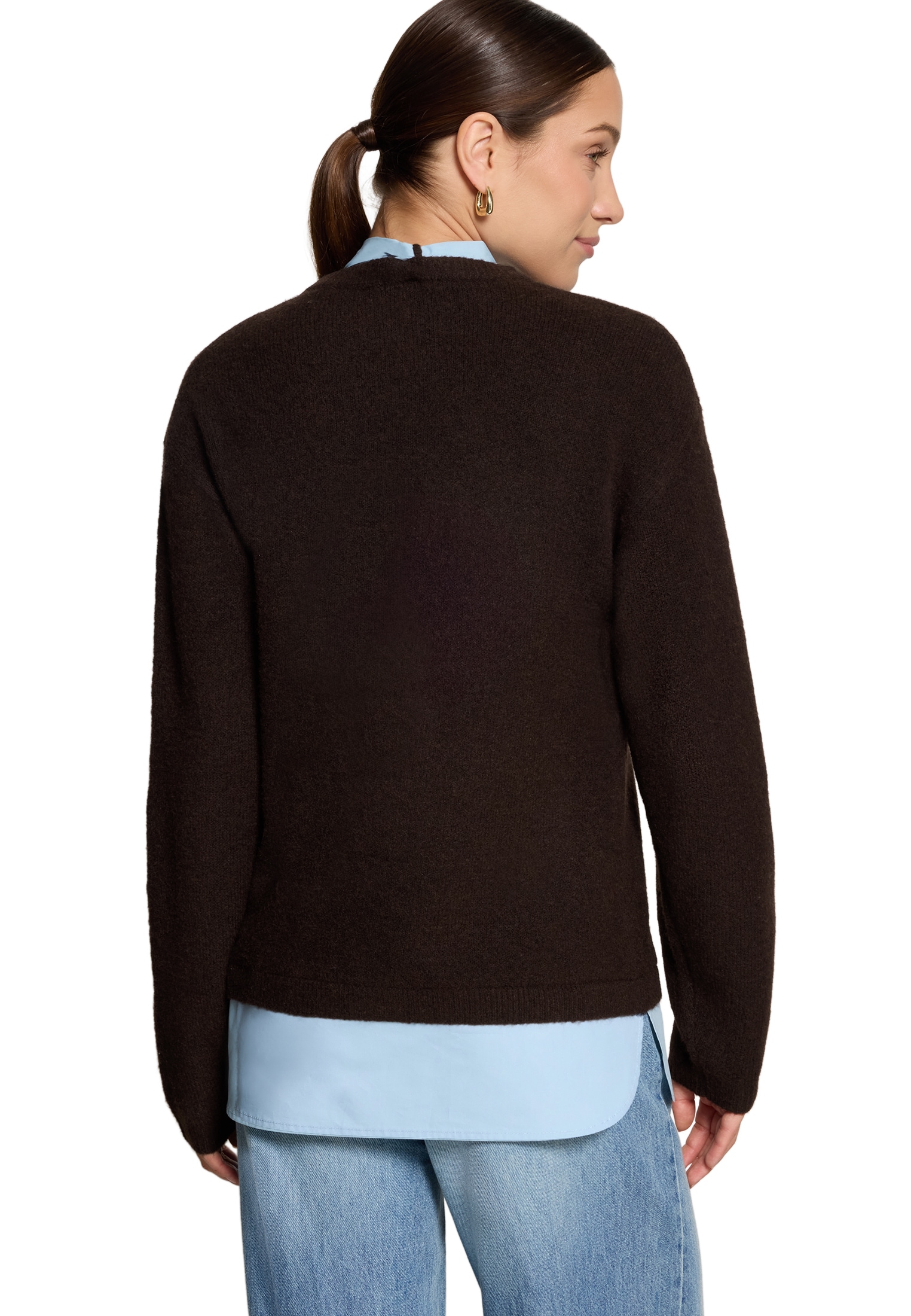 Zero Strickpullover »Damen mit Bluseneinsatz« 1 Material