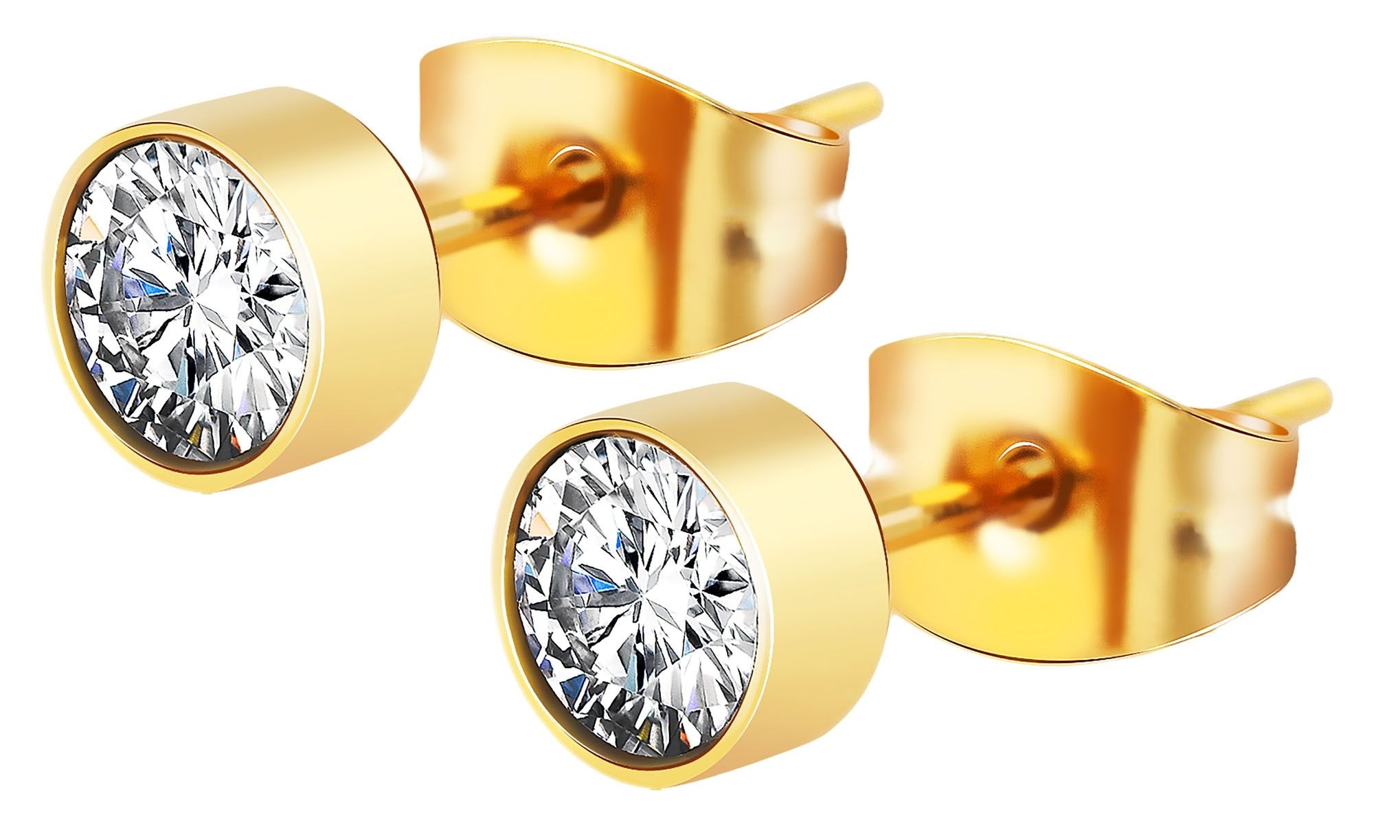 Adelia´s Paar Ohrhänger »Damen Ohrringe – Ohrstecker aus Edelstahl mit Zirkonia« Ideal als Geschenk für besondere Anlässe